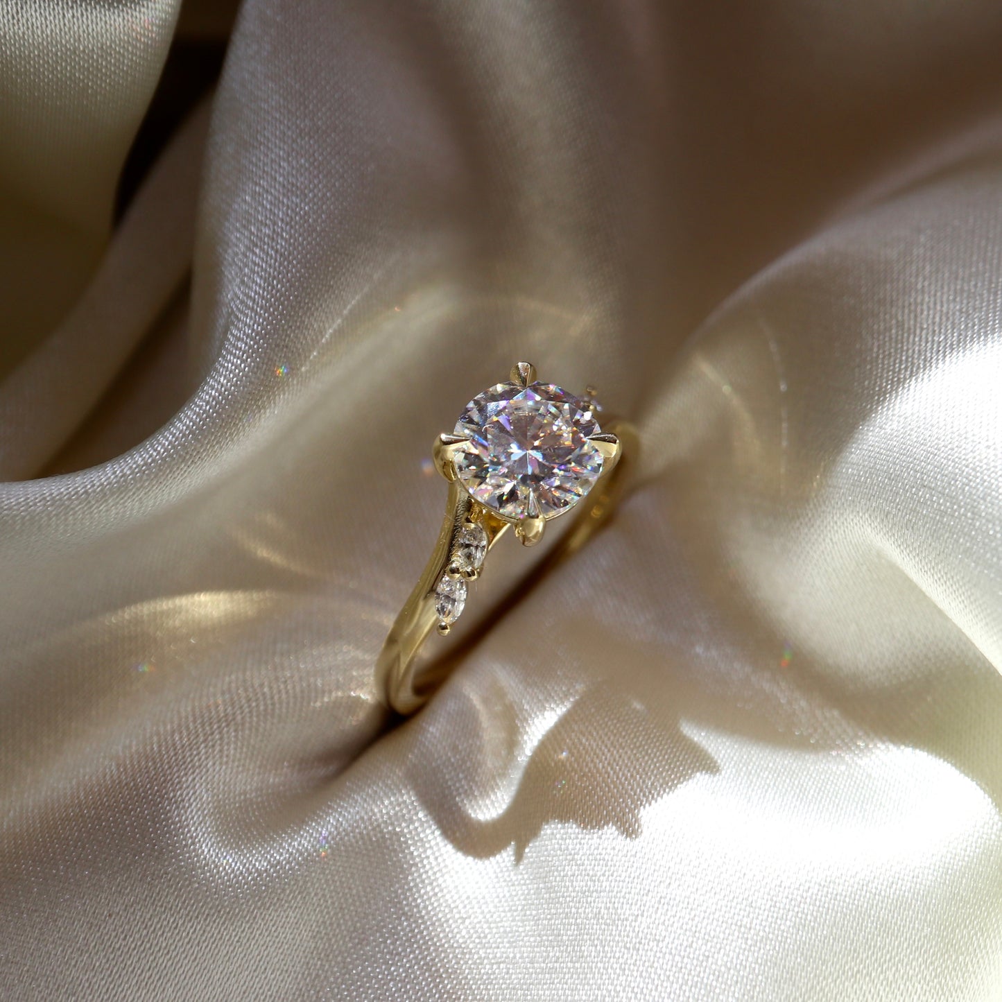 The Amira Ring™ - Round with Marquise Accents