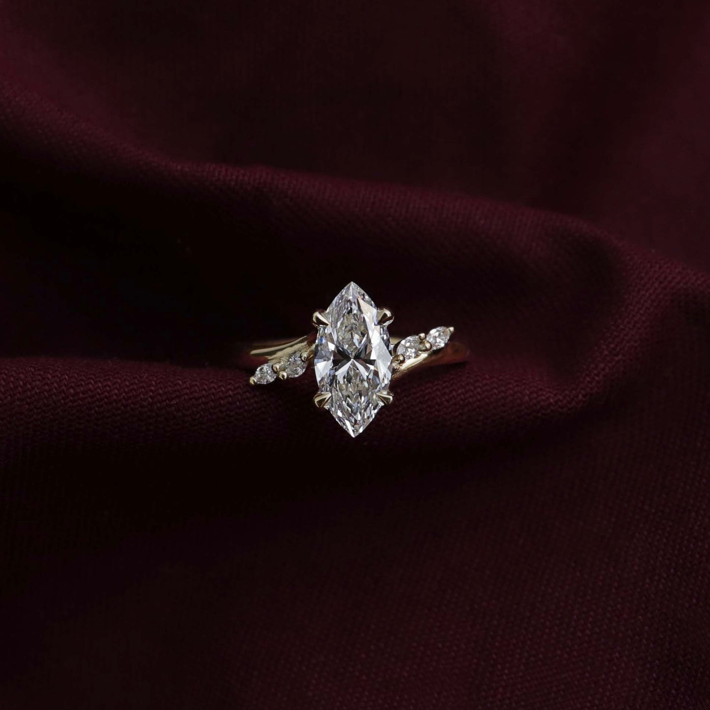 The Amira Ring™ - Marquise with Marquise Accents