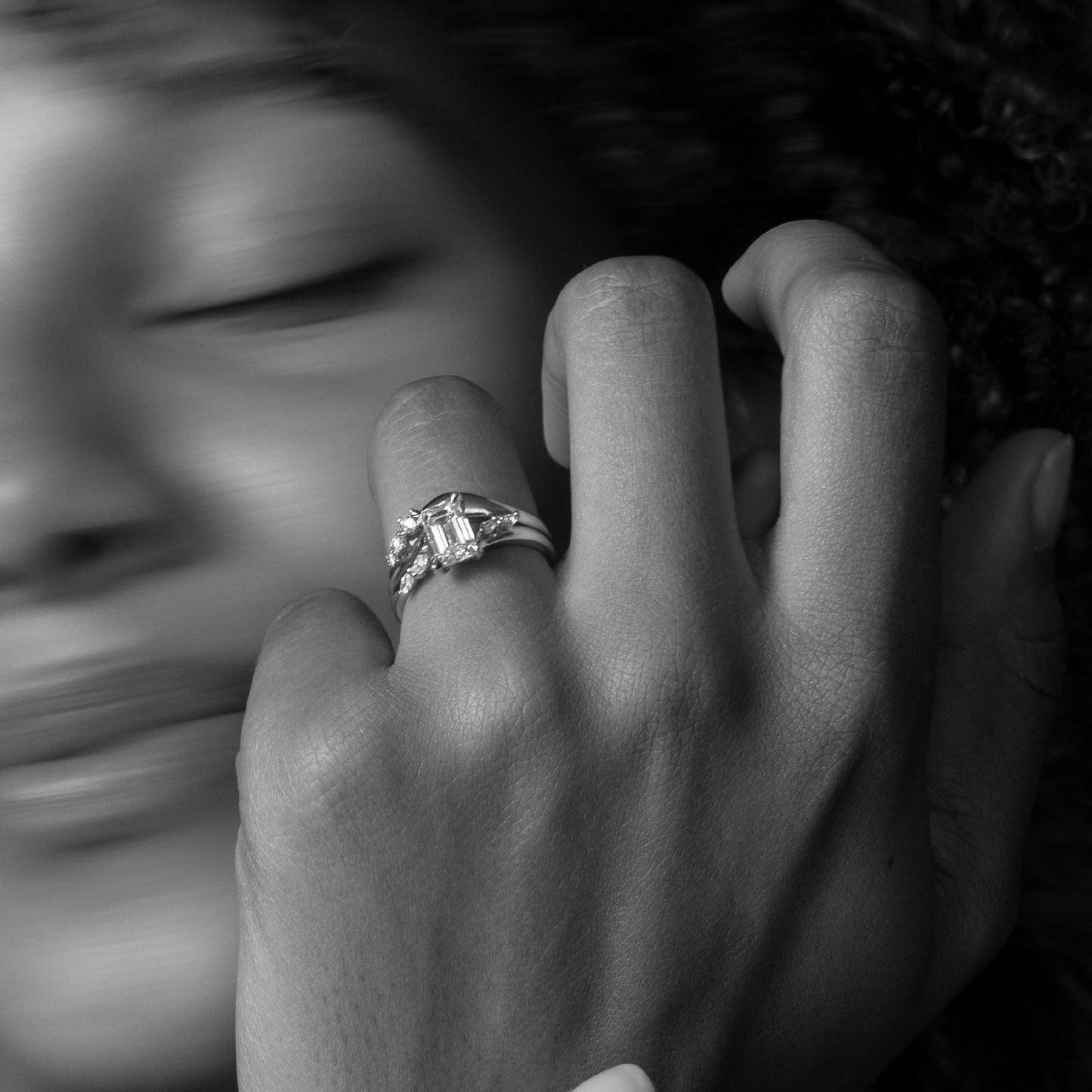 The Amira Ring™ - Emerald with Marquise Accents