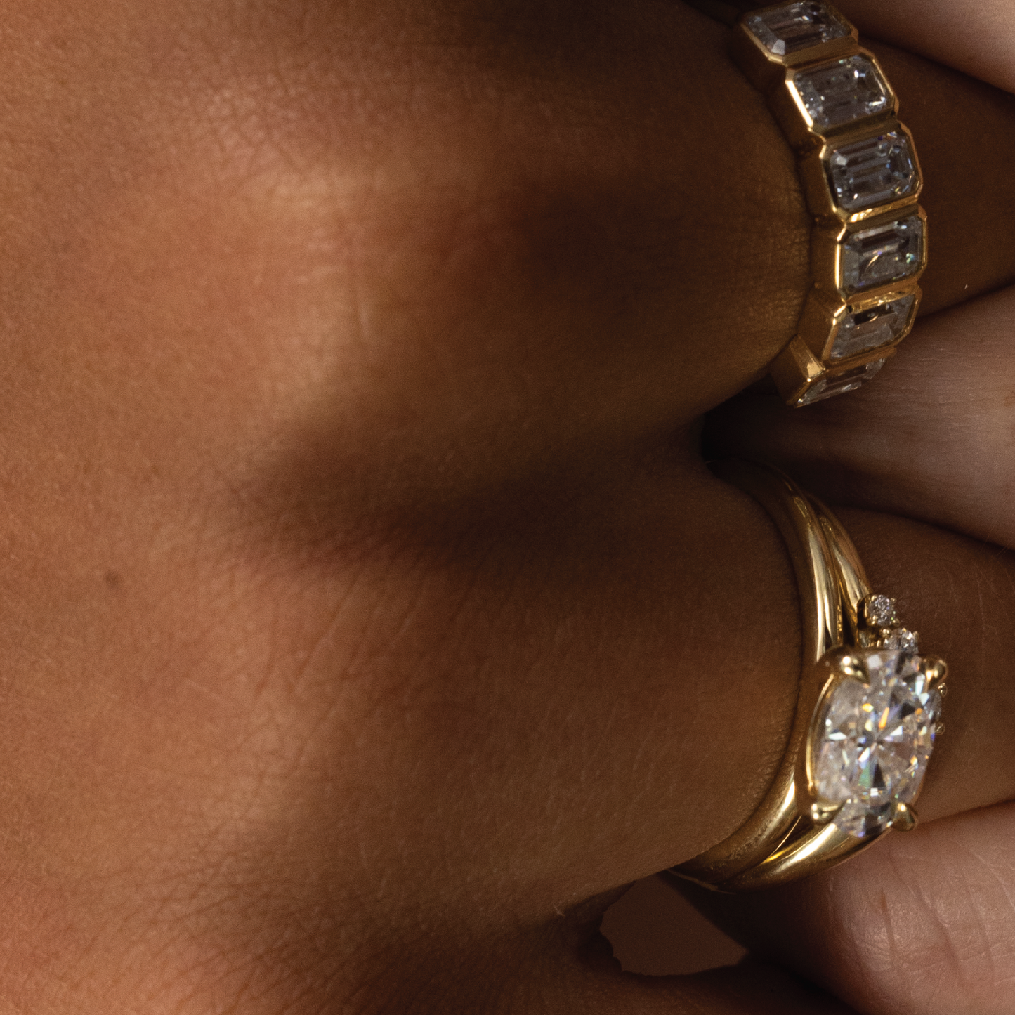 The Elora Ring - East-West Oval Solitaire