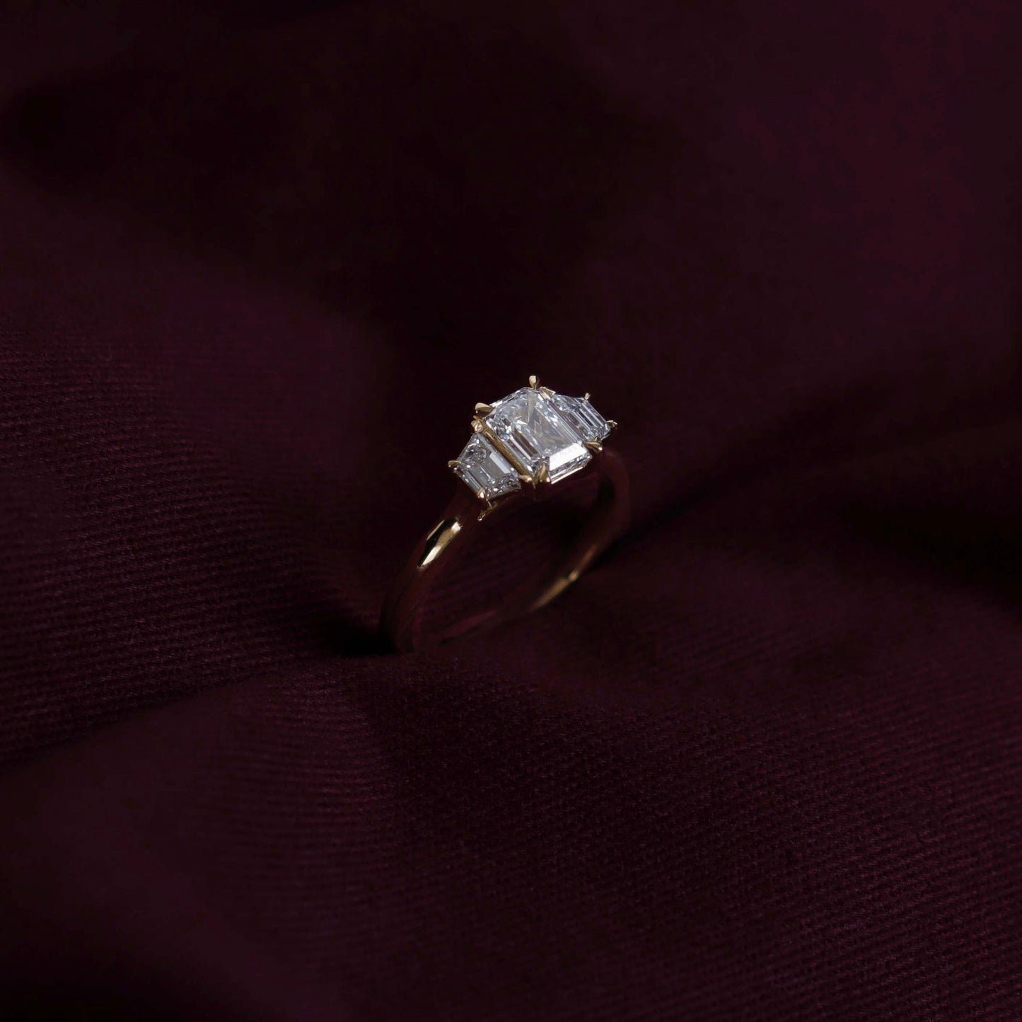 The Ines Ring - Emerald and Trapezoid Trilogy