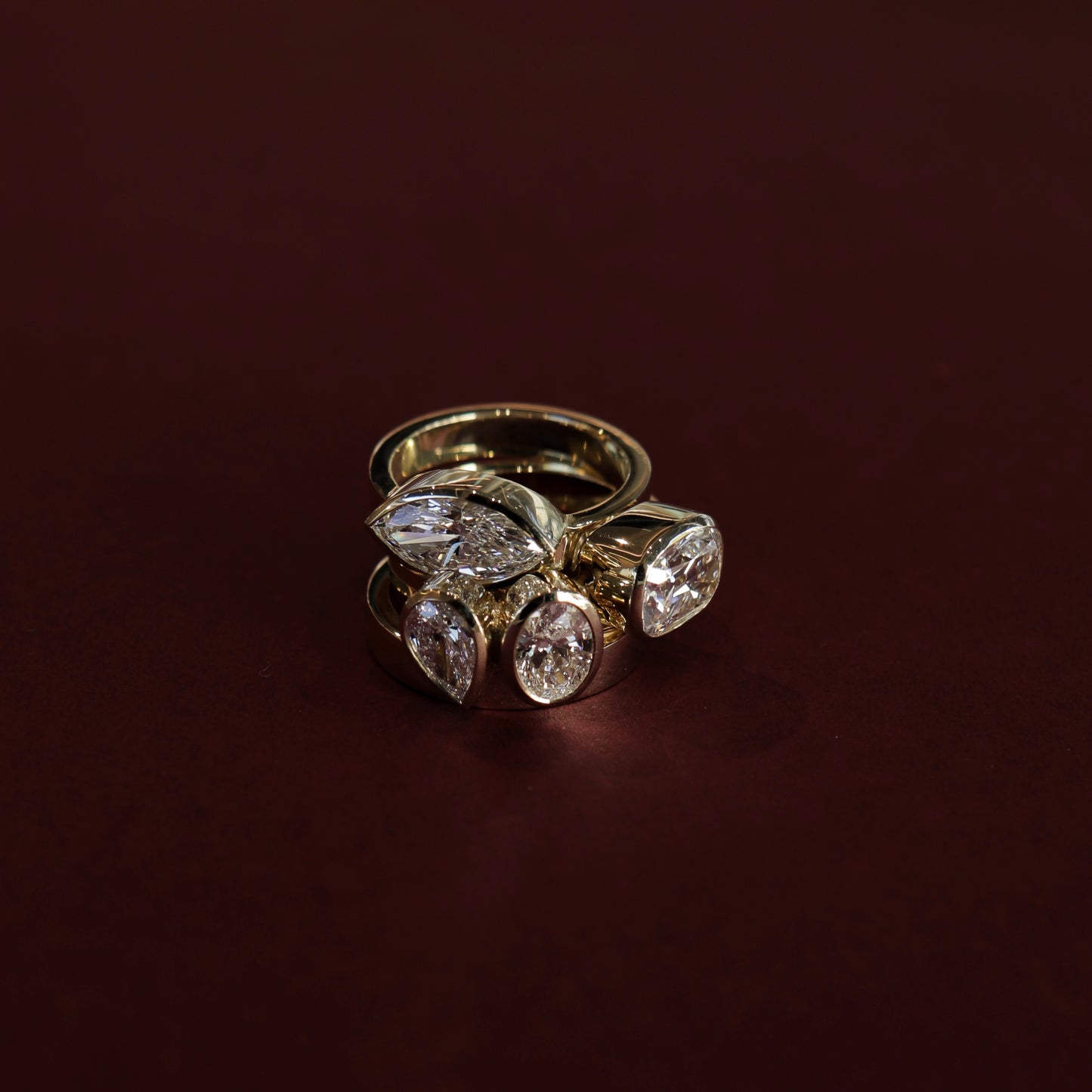 The Ludae Ring - Marquise Cigar Solitaire