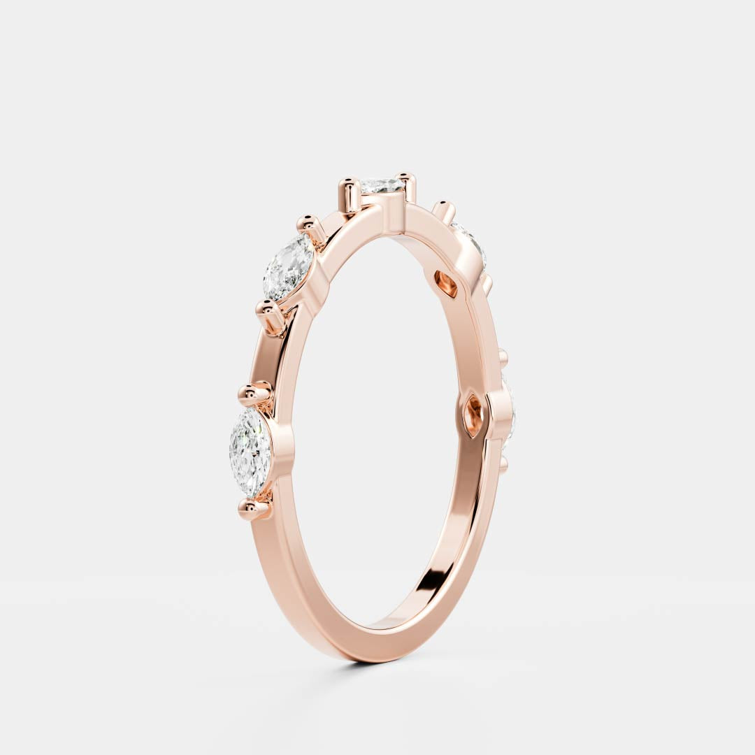 The Zuri Ring - Dainty Marquise Band