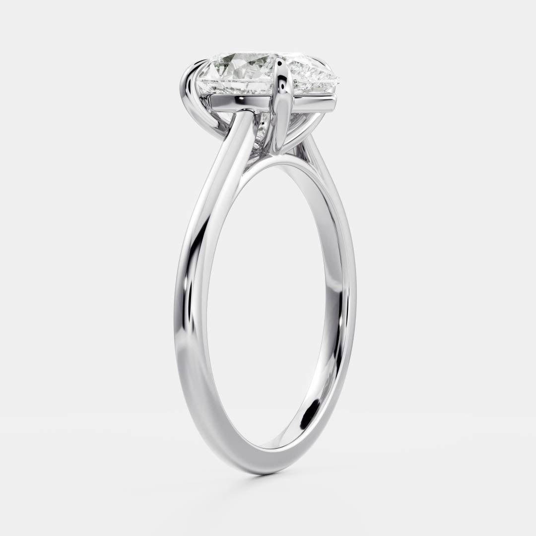 The Sophia Ring - Pear Cathedral Solitaire