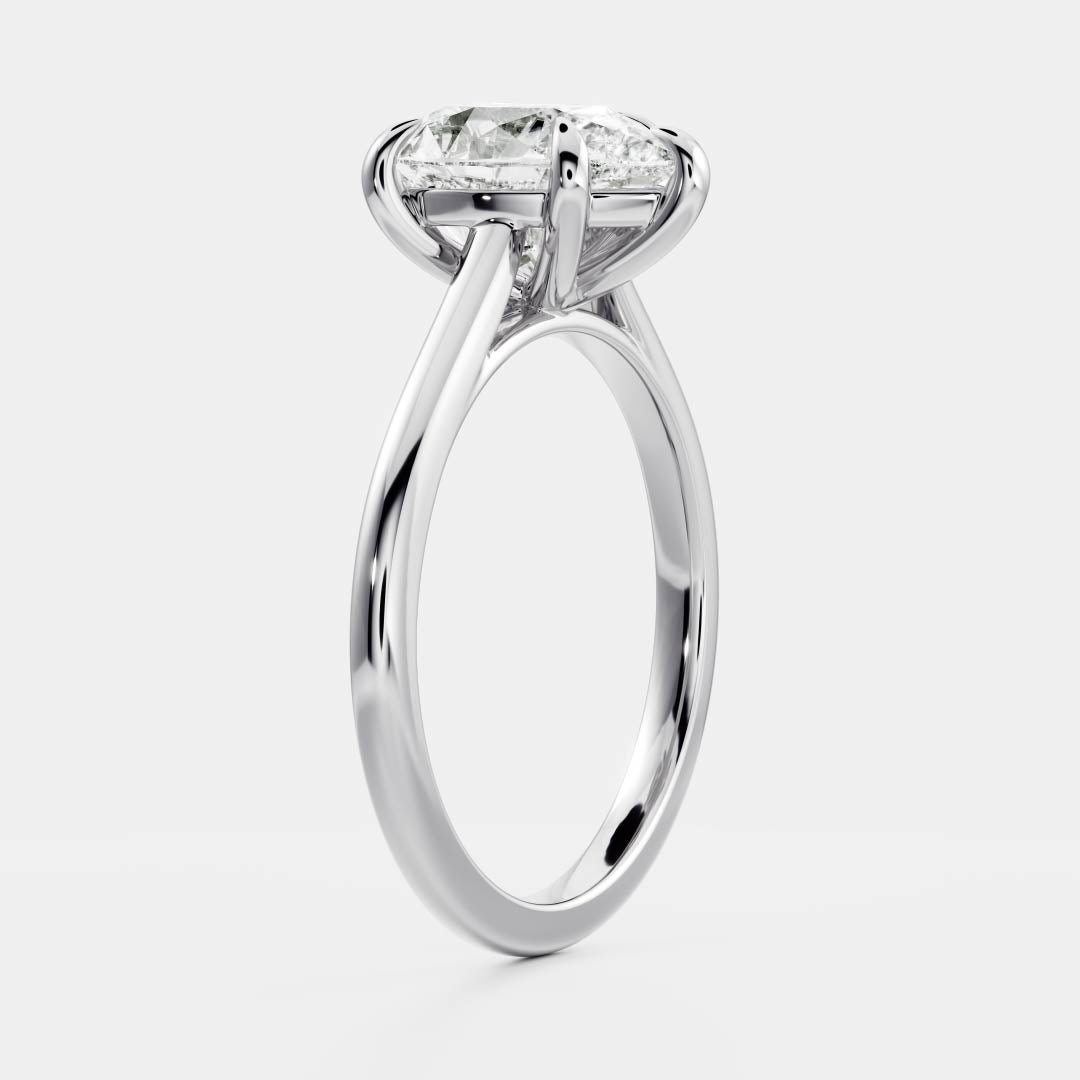 The Sophia Ring - Pear Cathedral Solitaire