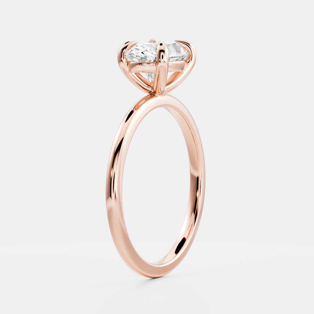 The Elora Ring - East-West Oval Solitaire