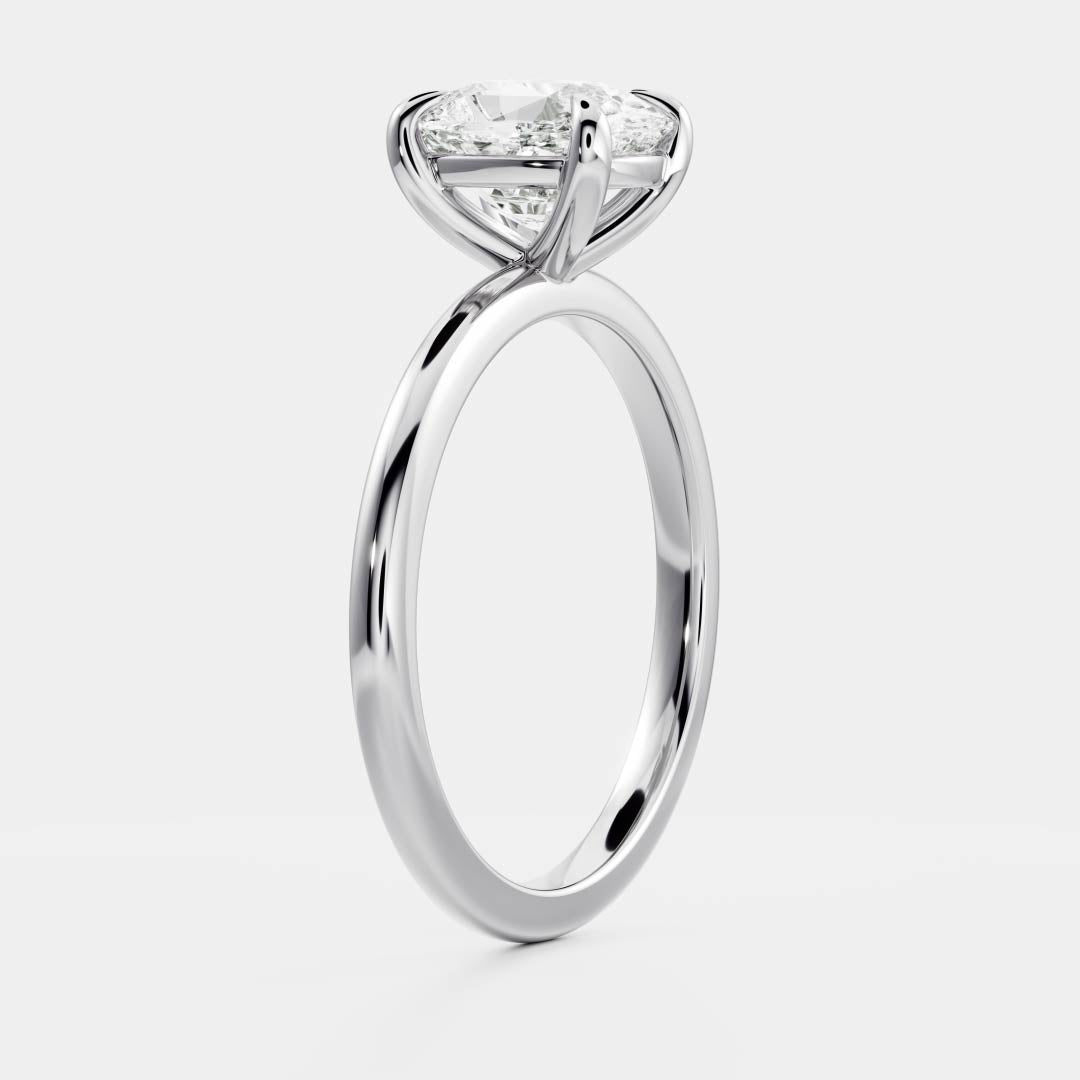 The Ophelia Ring - 2.4ct Moissanite Elongated Cushion Solitaire