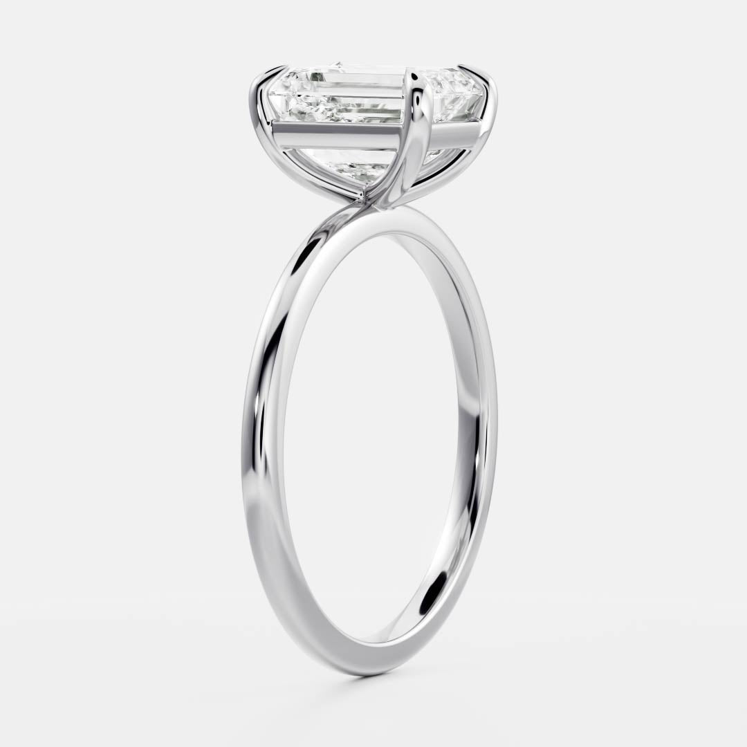 The Audrey Ring - Emerald Solitaire