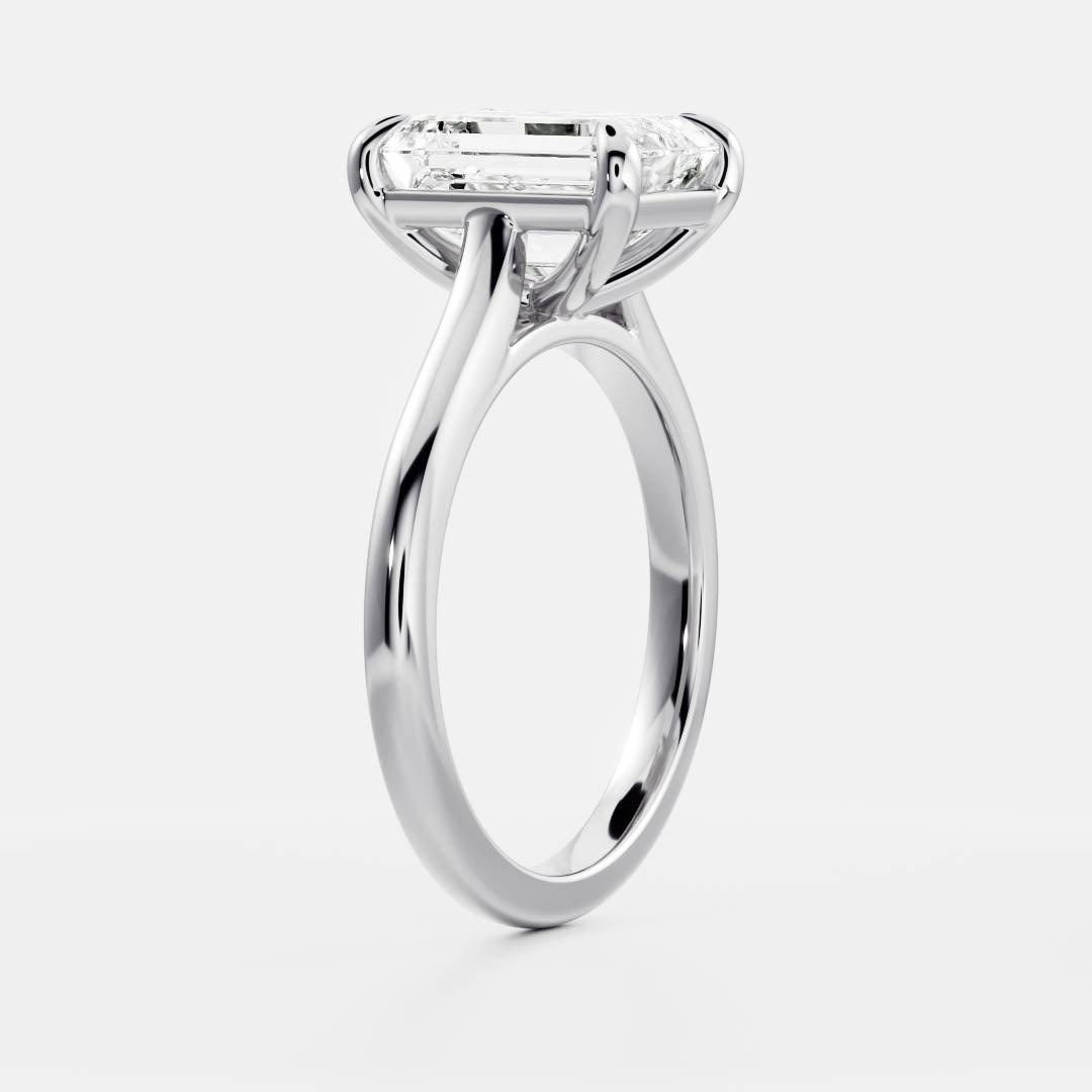 The Audrey Ring - Emerald Cathedral Solitaire