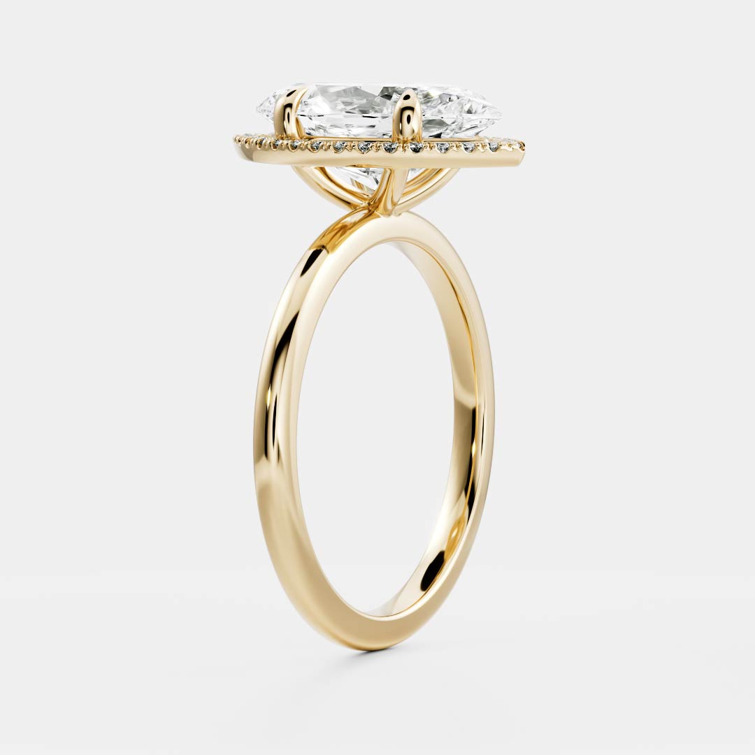 The Arie Ring - Marquise Halo