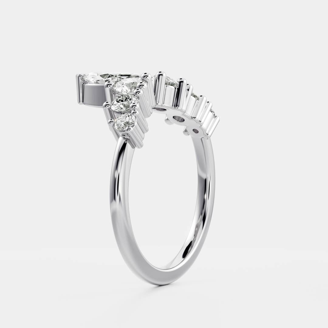 The Diana Ring - Crown Wedding Band