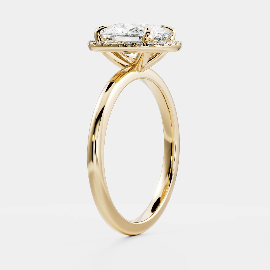 The Ophelia Ring - Elongated Cushion Halo