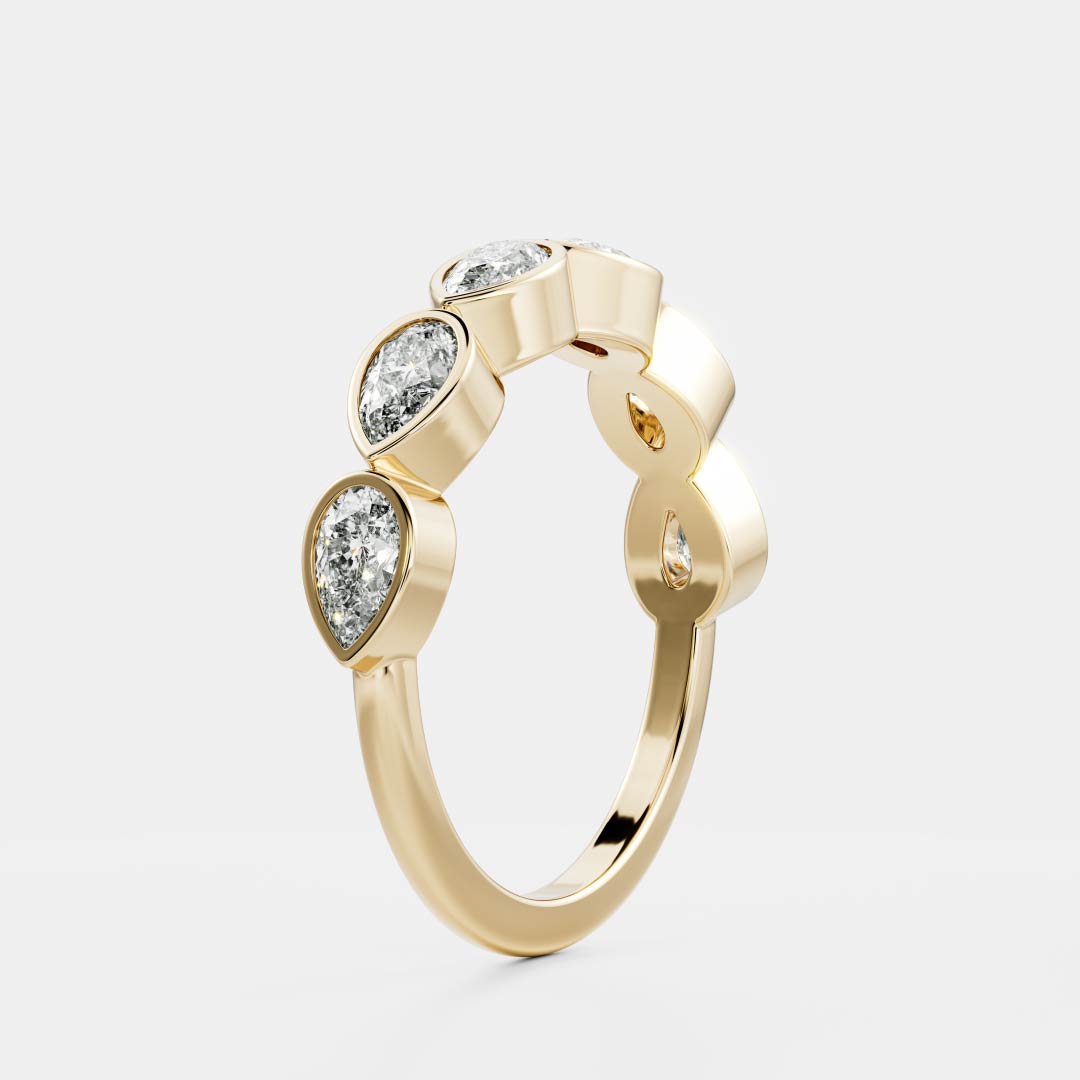 The Harper Ring - Pear Bezel Ceremonial Ring