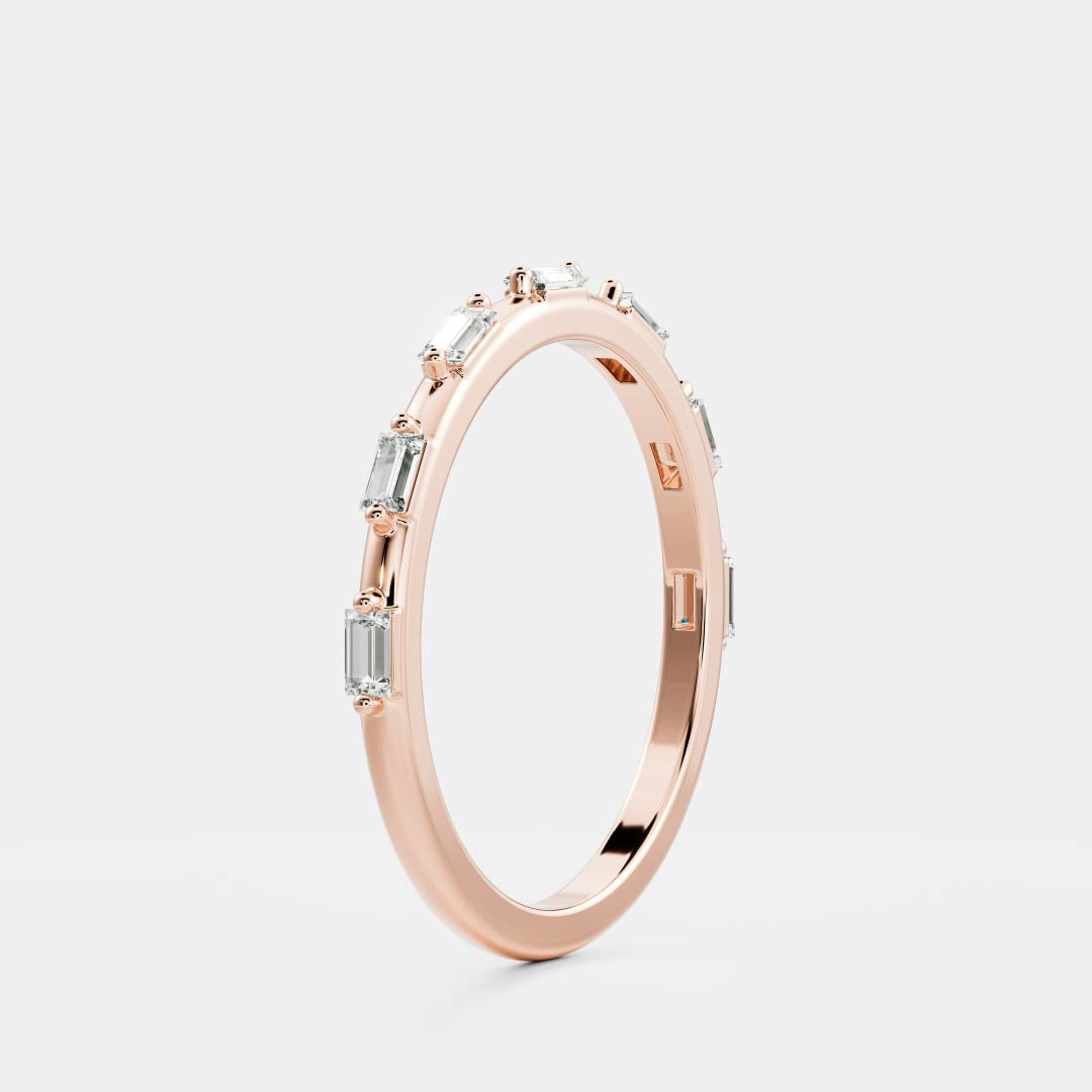 The Kiah Ring - Dainty Baguette Band