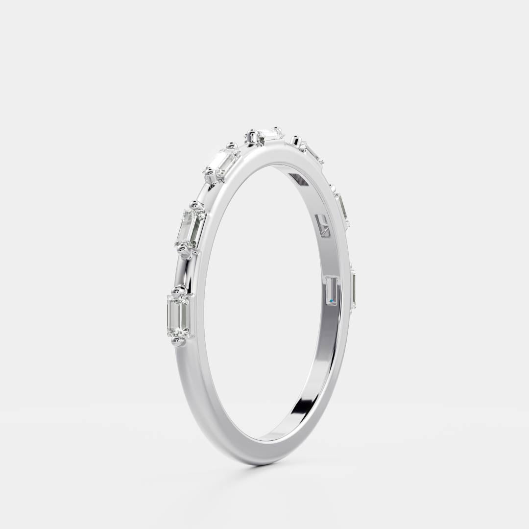 The Kiah Ring - Dainty Baguette Band