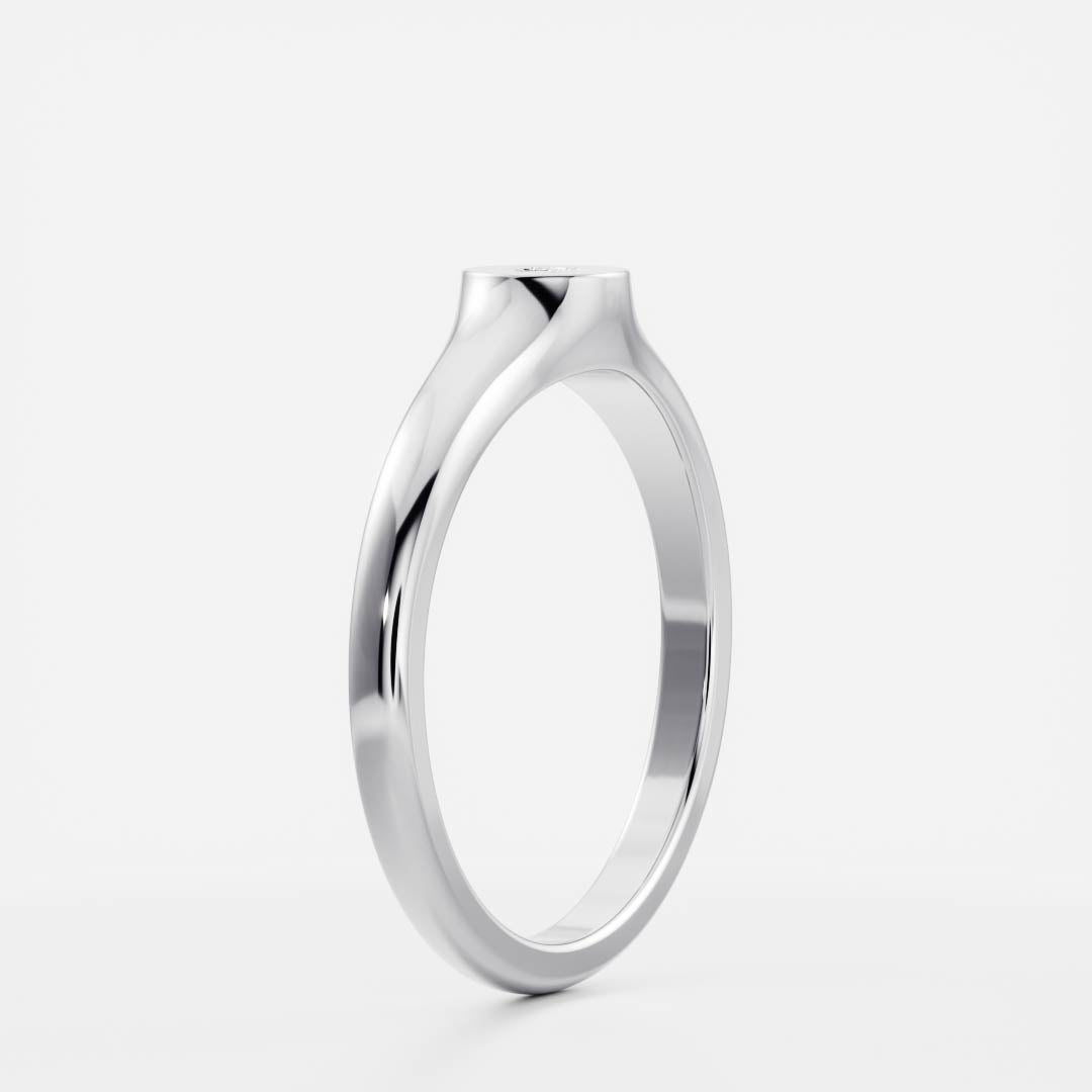 Signature Petite Round Signet Ring
