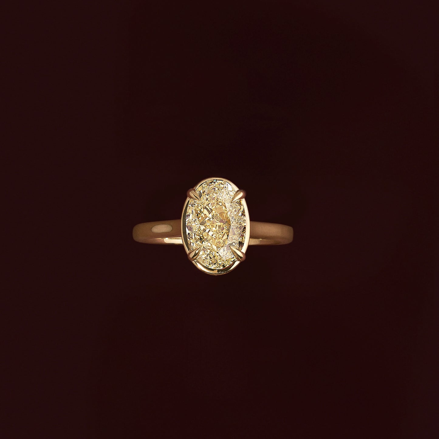 The Luise Ring® - Oval Cathedral Georgian Solitaire