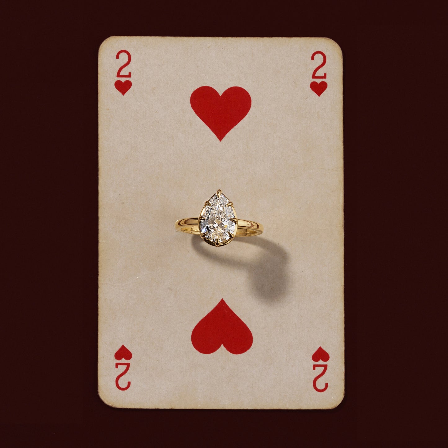 The Sophia Ring - Pear Georgian Solitaire