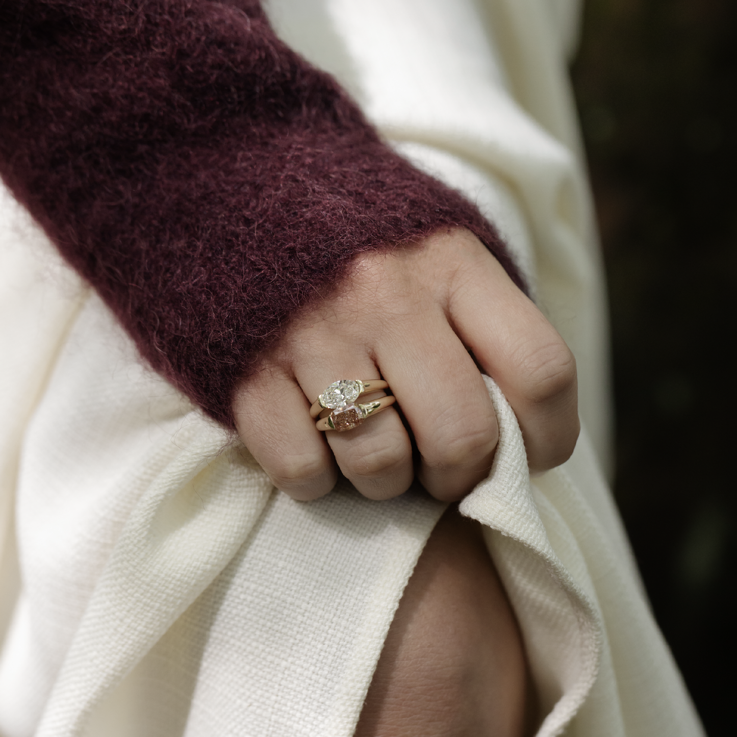 The Winslow Ring -  Oval Half Bezel Signet