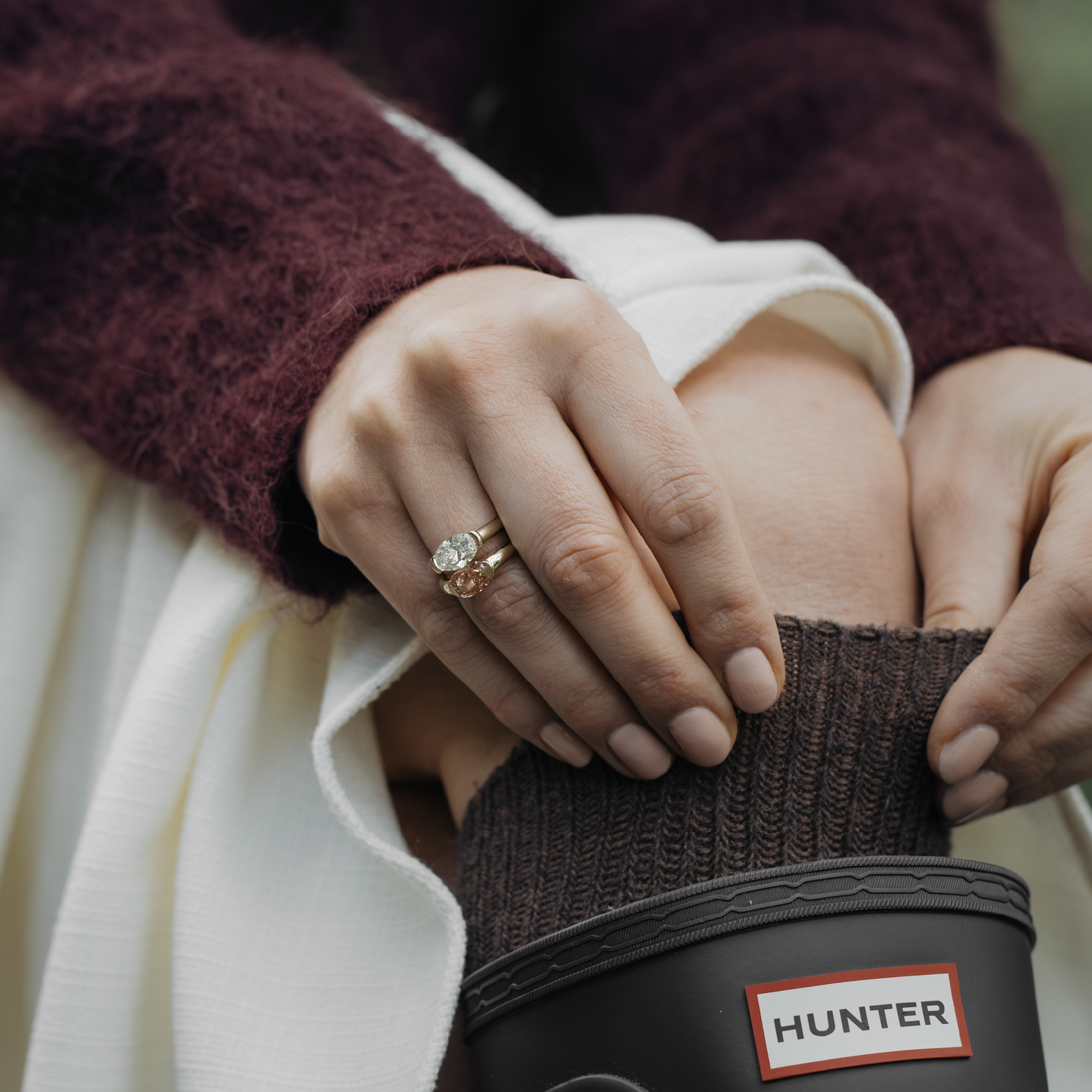 The Winslow Ring -  Oval Half Bezel Signet