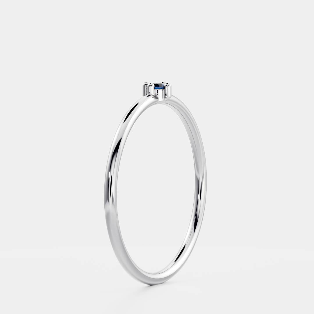 Signature Cultured Sapphire Birthstone Ring - September