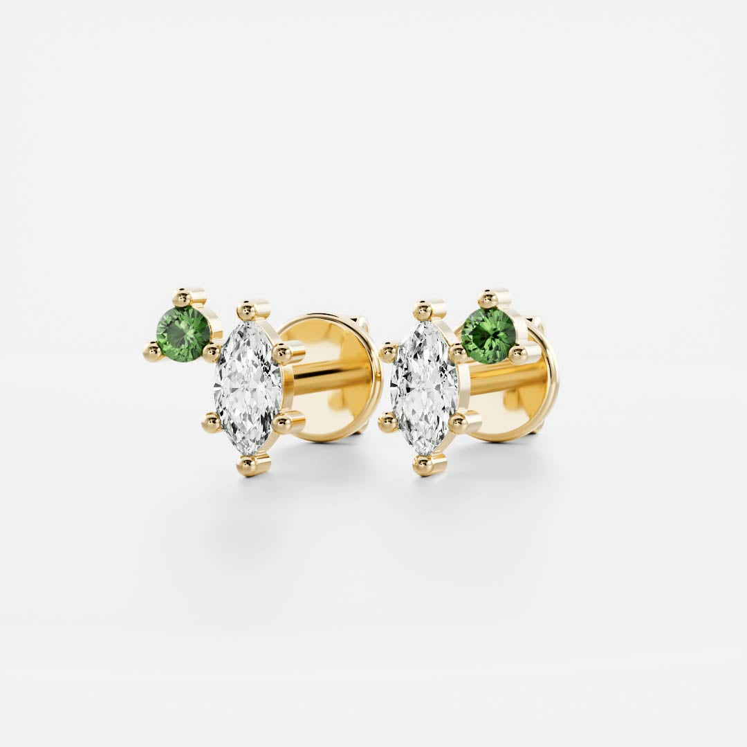 Signature Peridot Toi Et Moi Birthstone Studs - August
