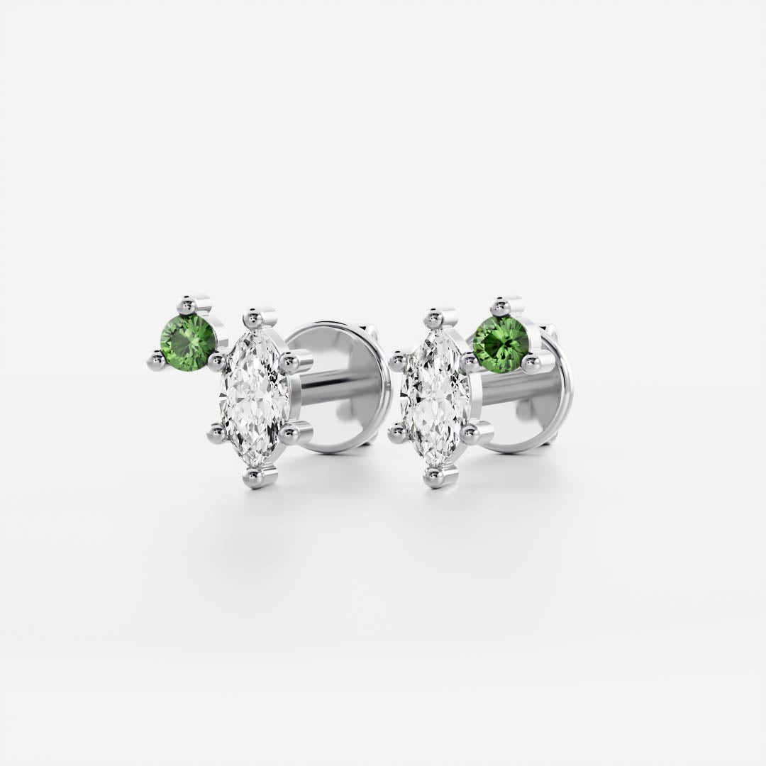 Signature Peridot Toi Et Moi Birthstone Studs - August