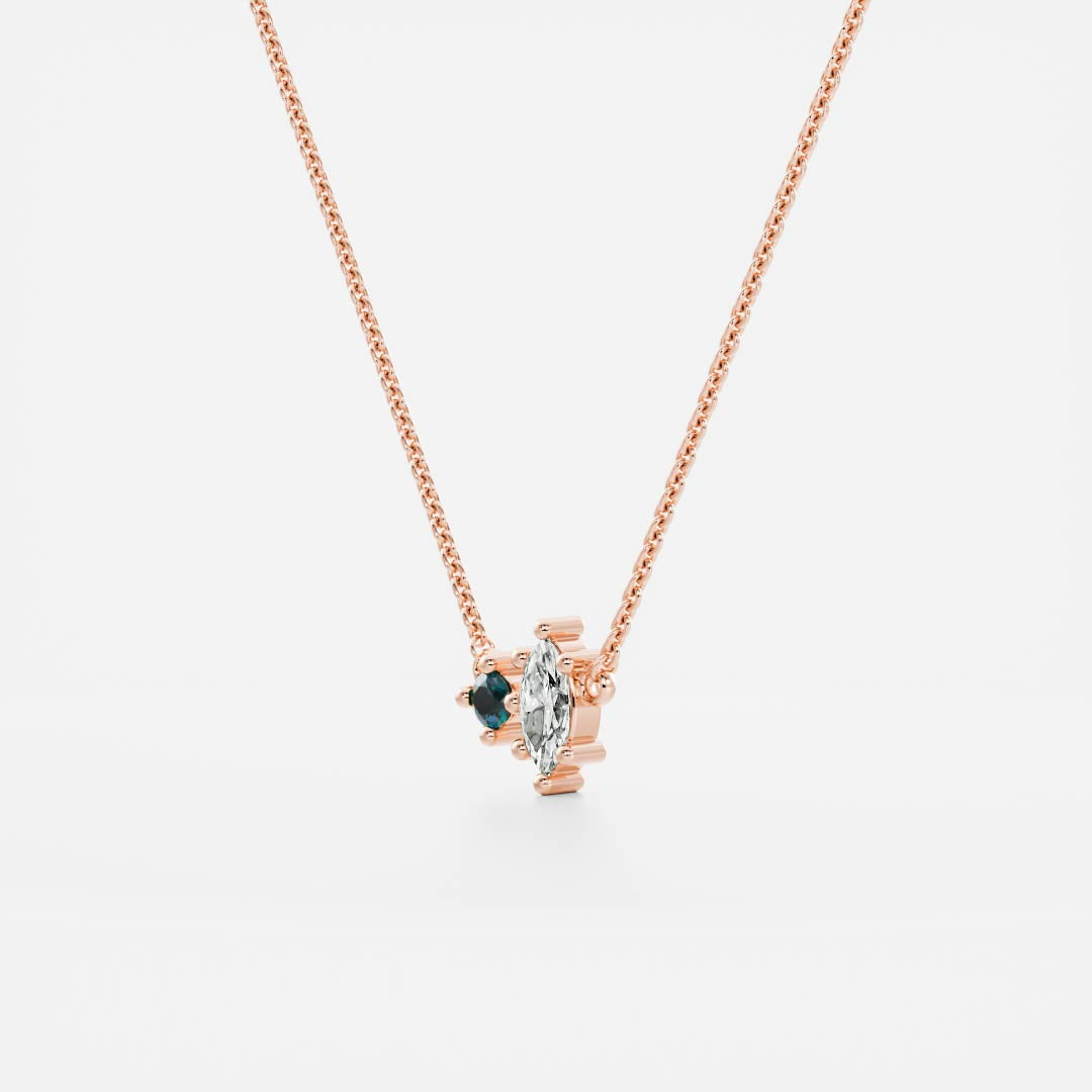 Signature Alexandrite Toi Et Moi Birthstone Necklace - June