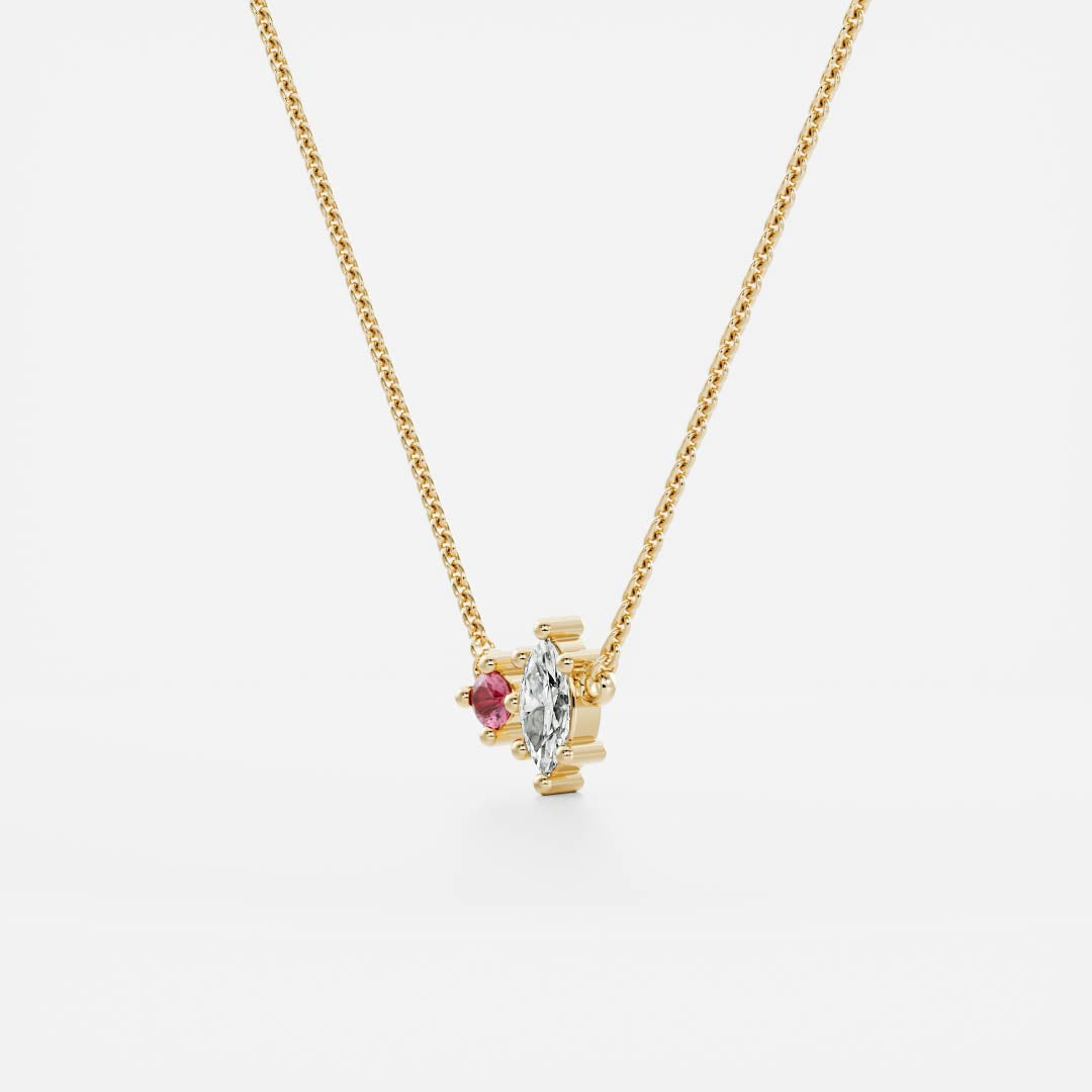 Signature Tourmaline Toi Et Moi Birthstone Necklace - October