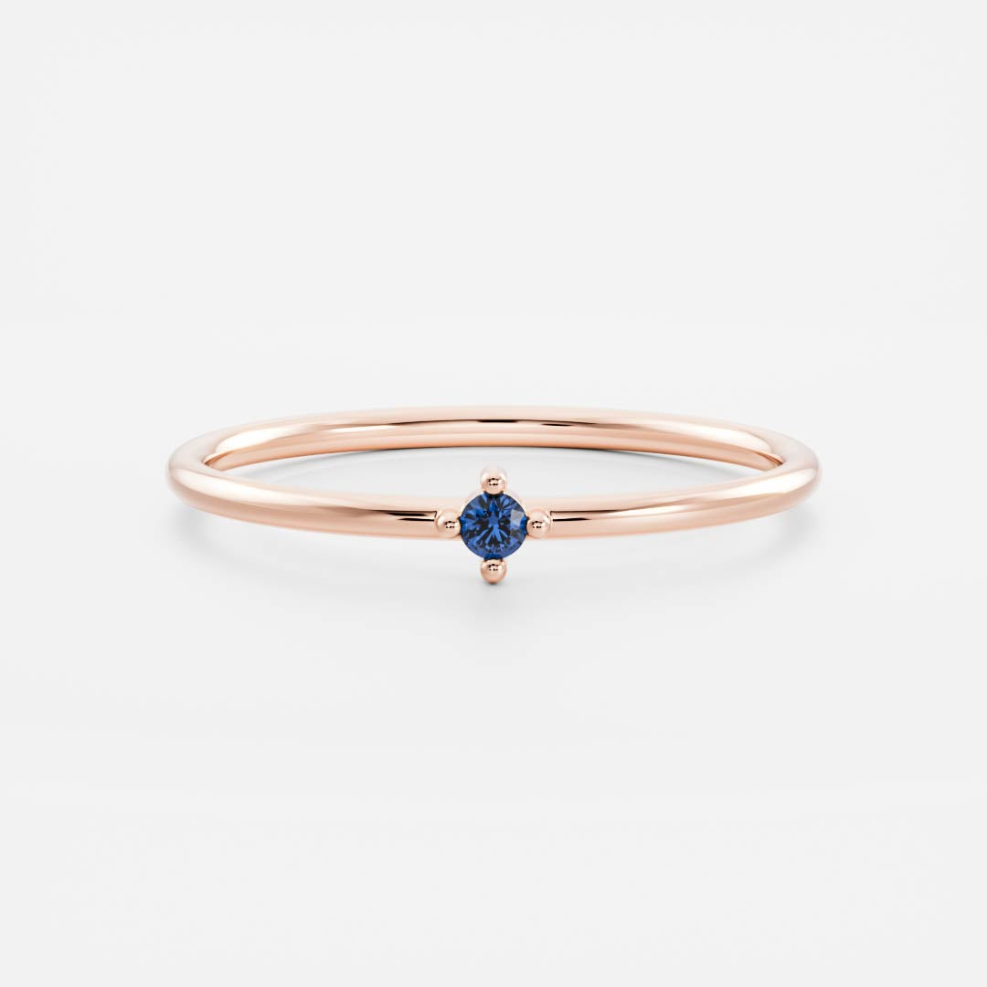 Signature Cultured Sapphire Birthstone Ring - September