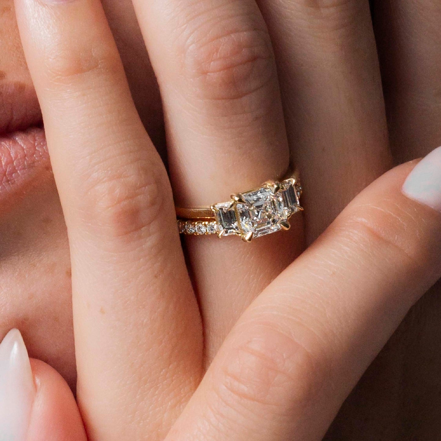 The Neave Ring - Asscher and Baguette Trilogy