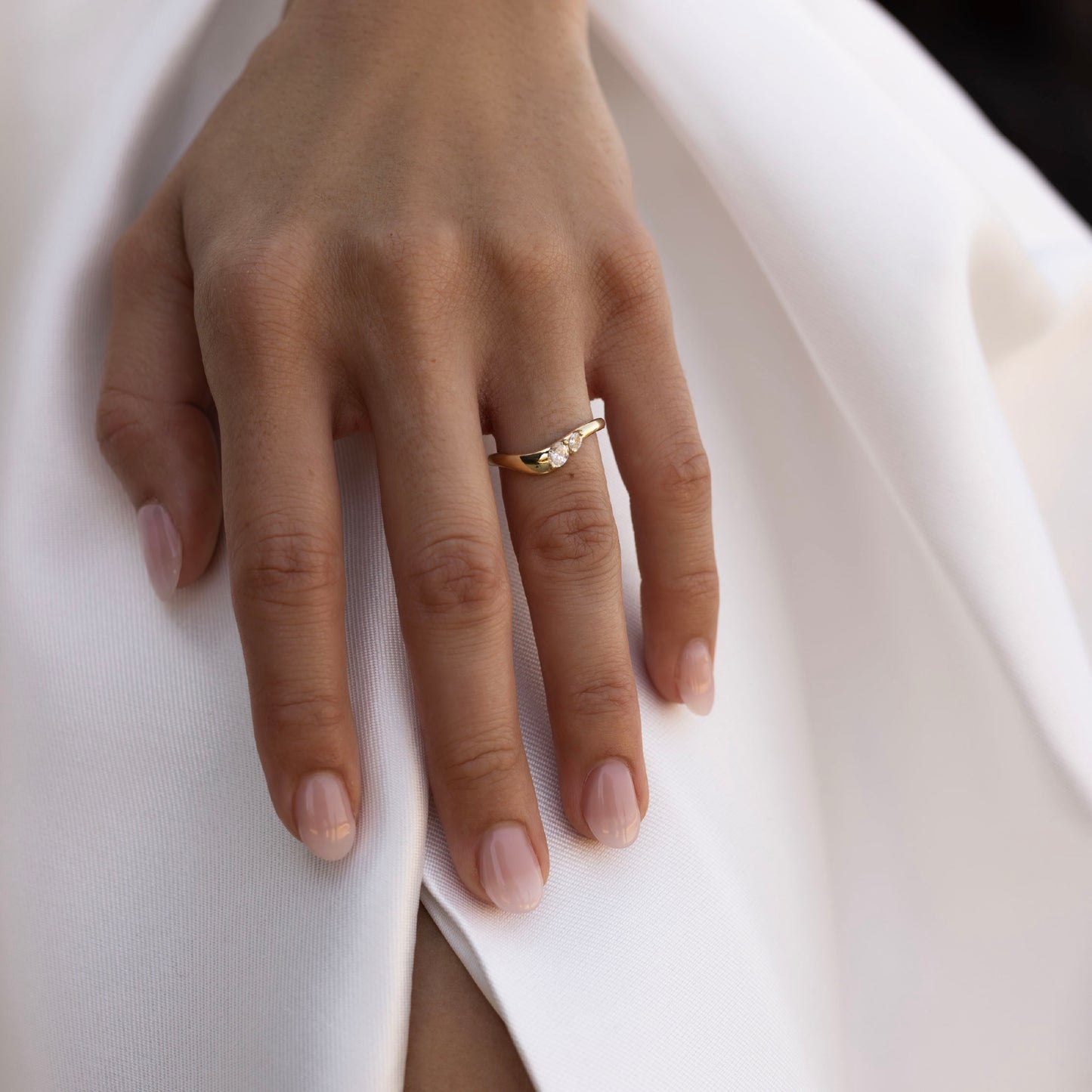 The Eve Ring - Curved Oval Ceremonial Ring