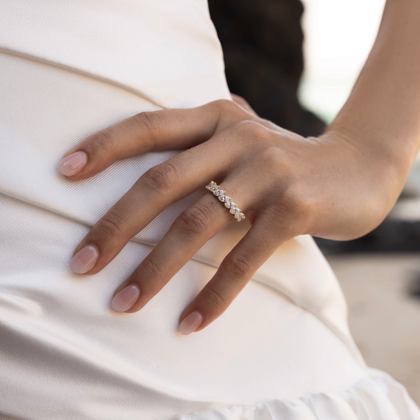 The Saphira Ring - Slanted Marquise Ceremonial Ring
