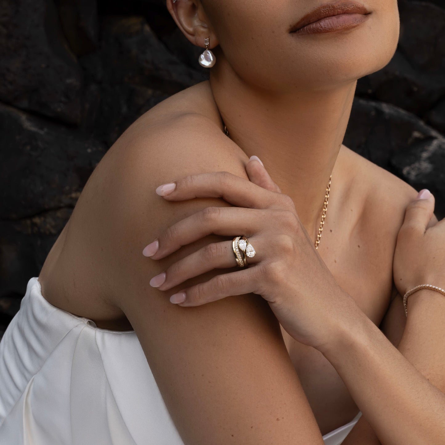 The Aurelia Ring - Pavé Edge Contour Ceremonial Ring