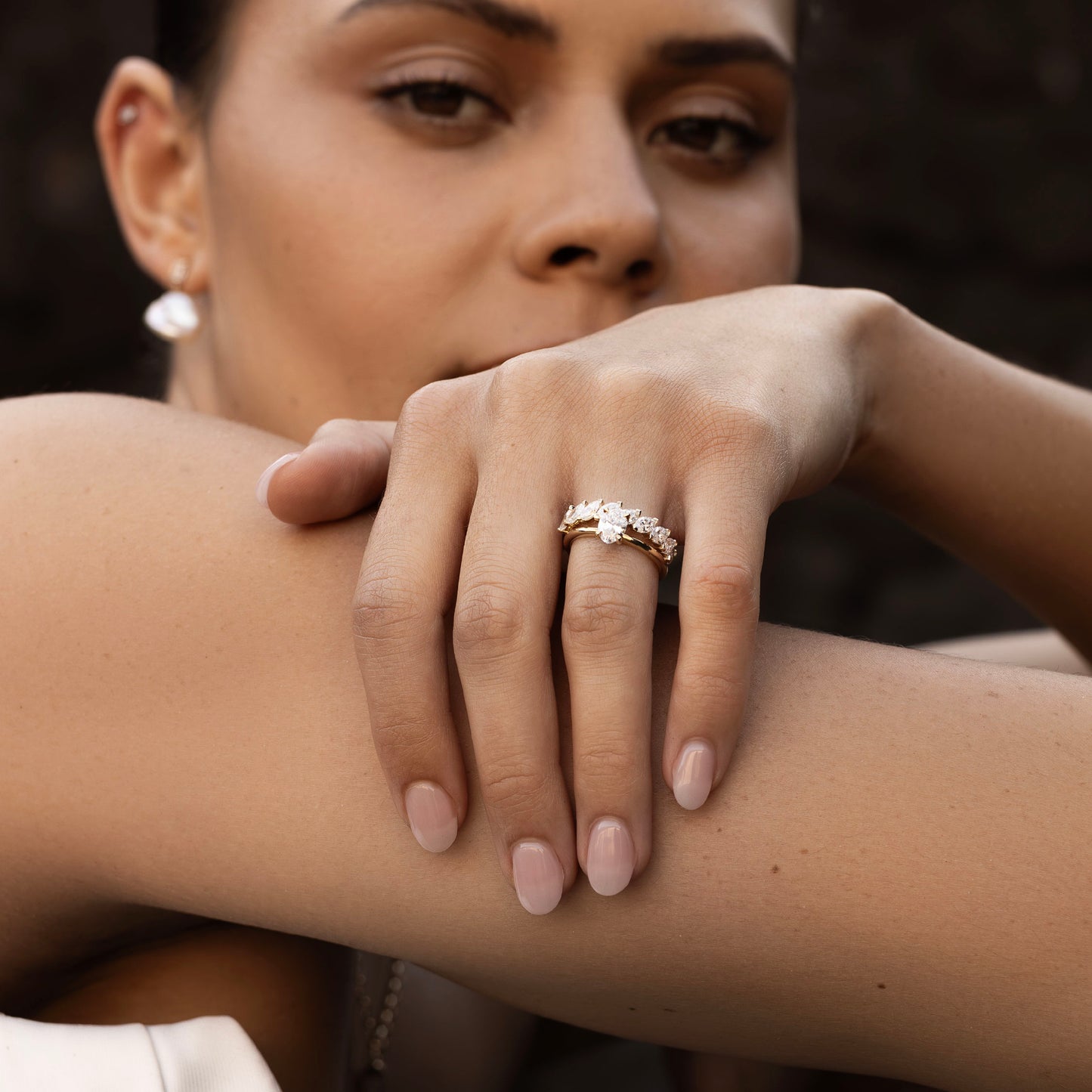 The Saphira Ring - Slanted Marquise Ceremonial Ring