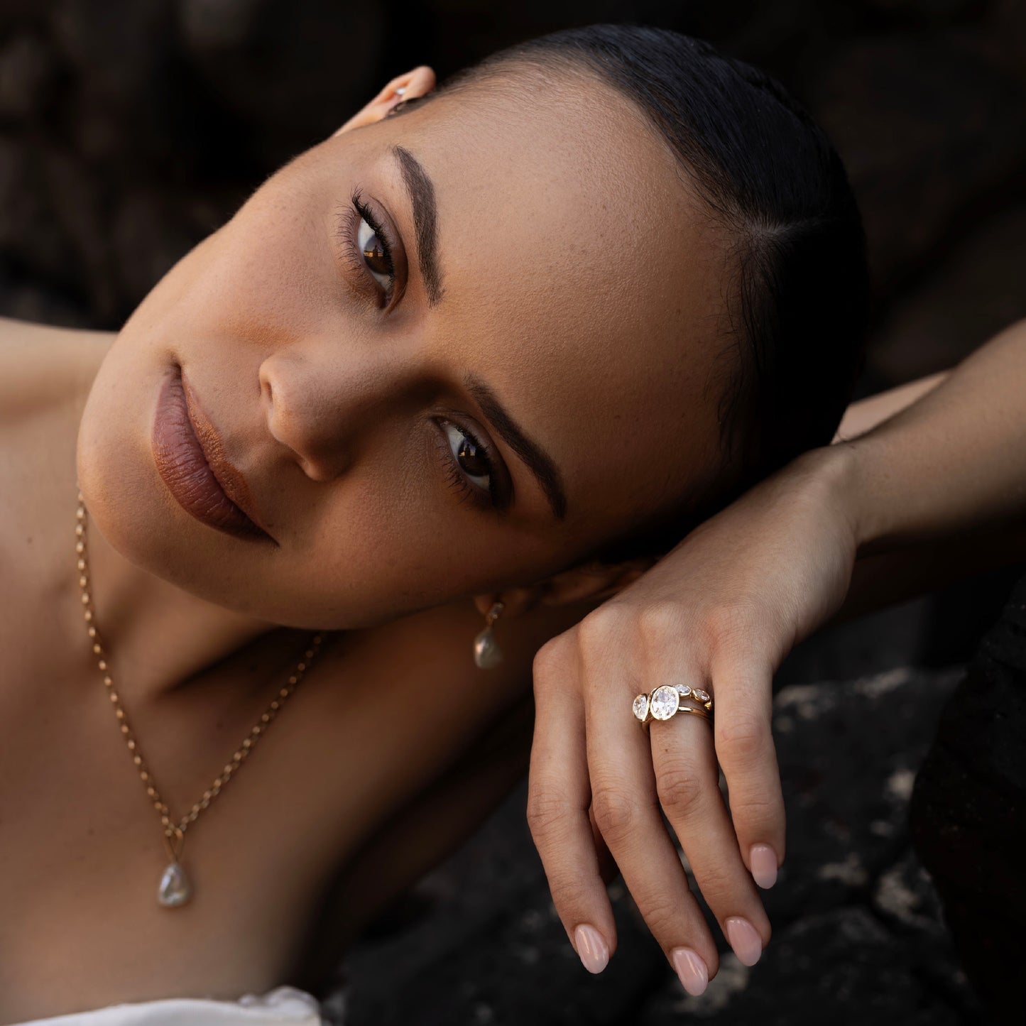 The Harper Ring - Horizontal Oval Bezel Ceremonial Ring