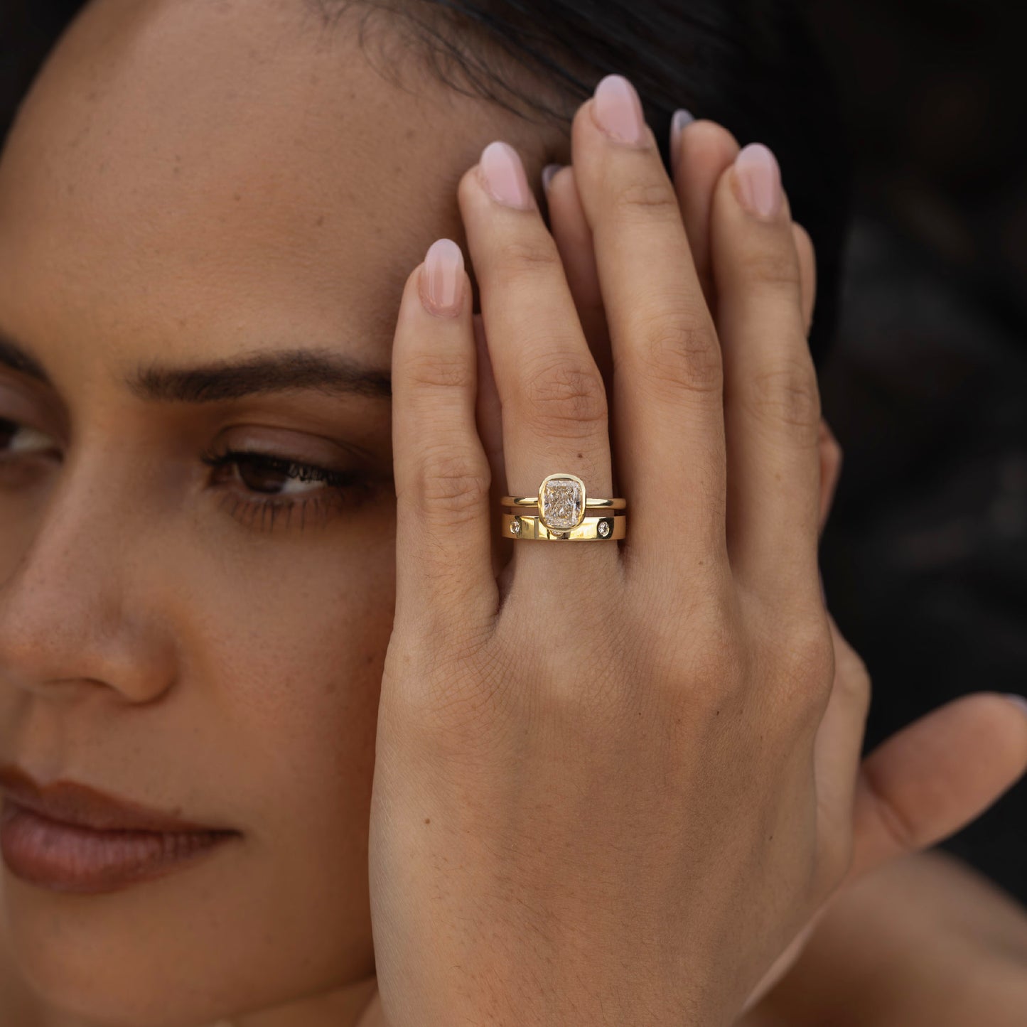 The Lira Ring - Inset Statement Ceremonial Ring
