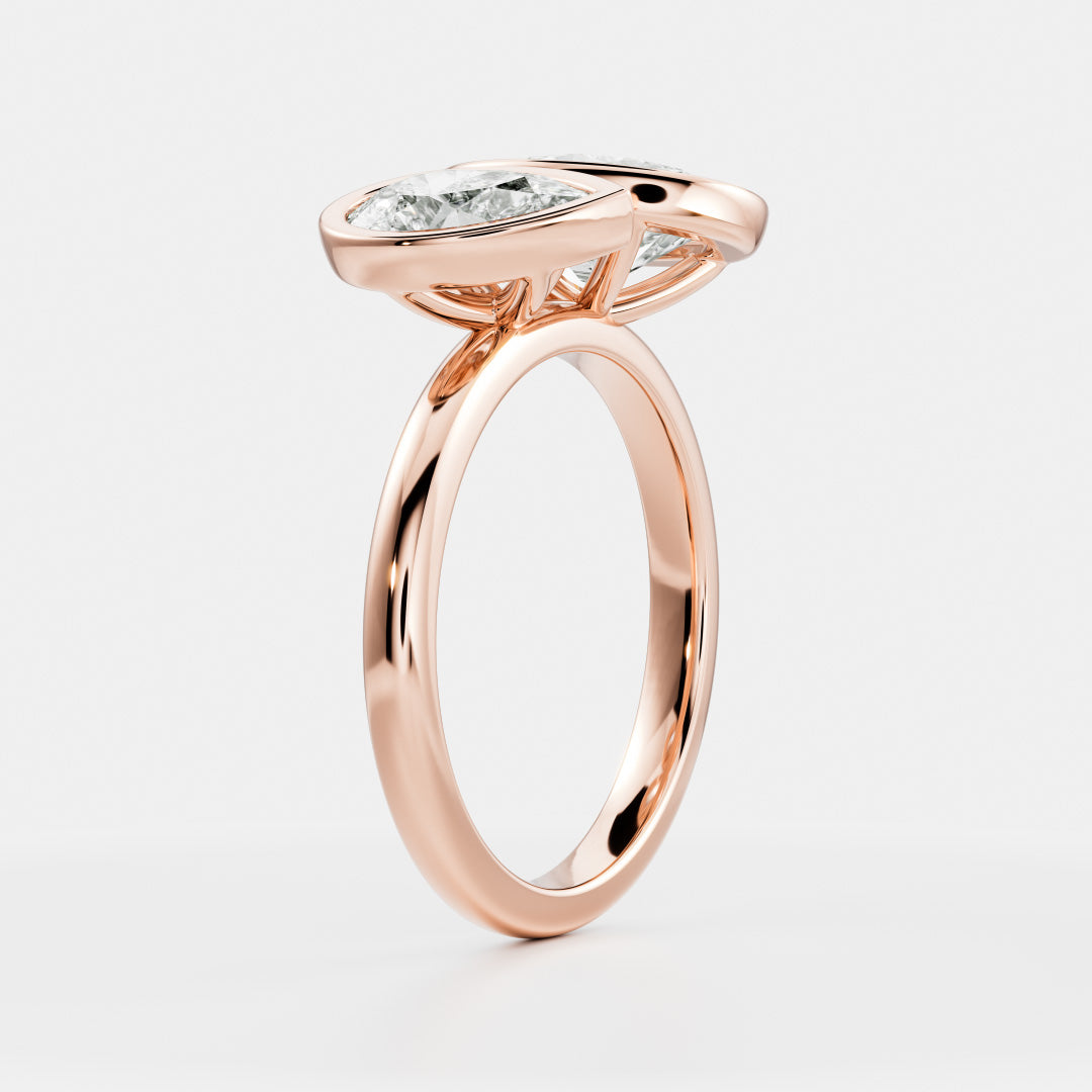 The Zélie Ring - Oval and Pear Bezel Toi et Moi