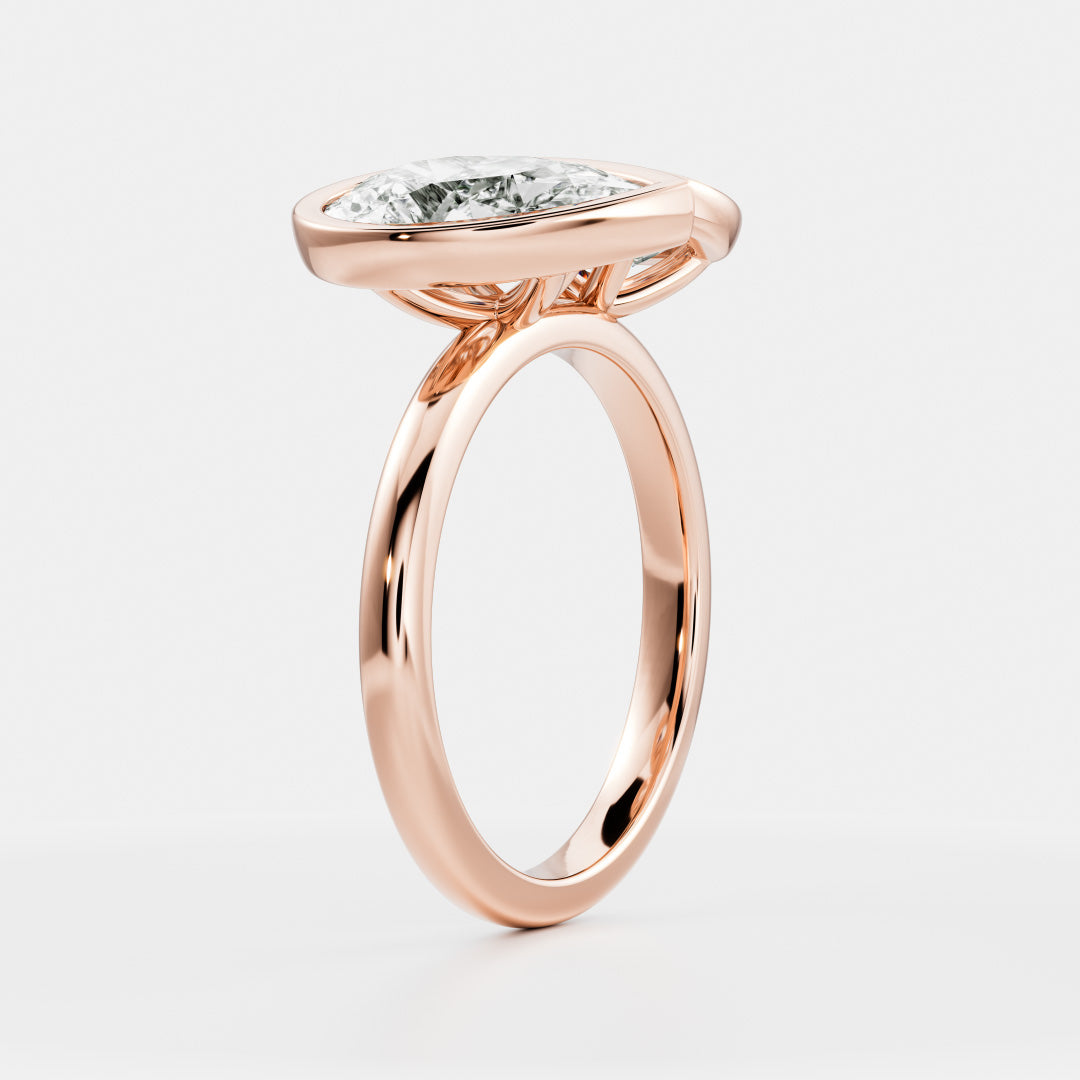 The Anaïs Ring - Elongated Cushion and Pear Bezel Toi et Moi