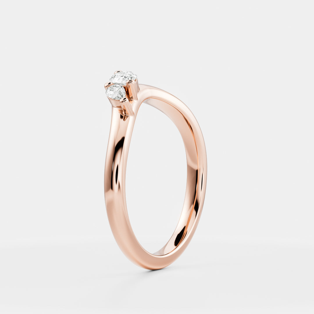 The Eve Ring - Curved Pear Ceremonial Ring