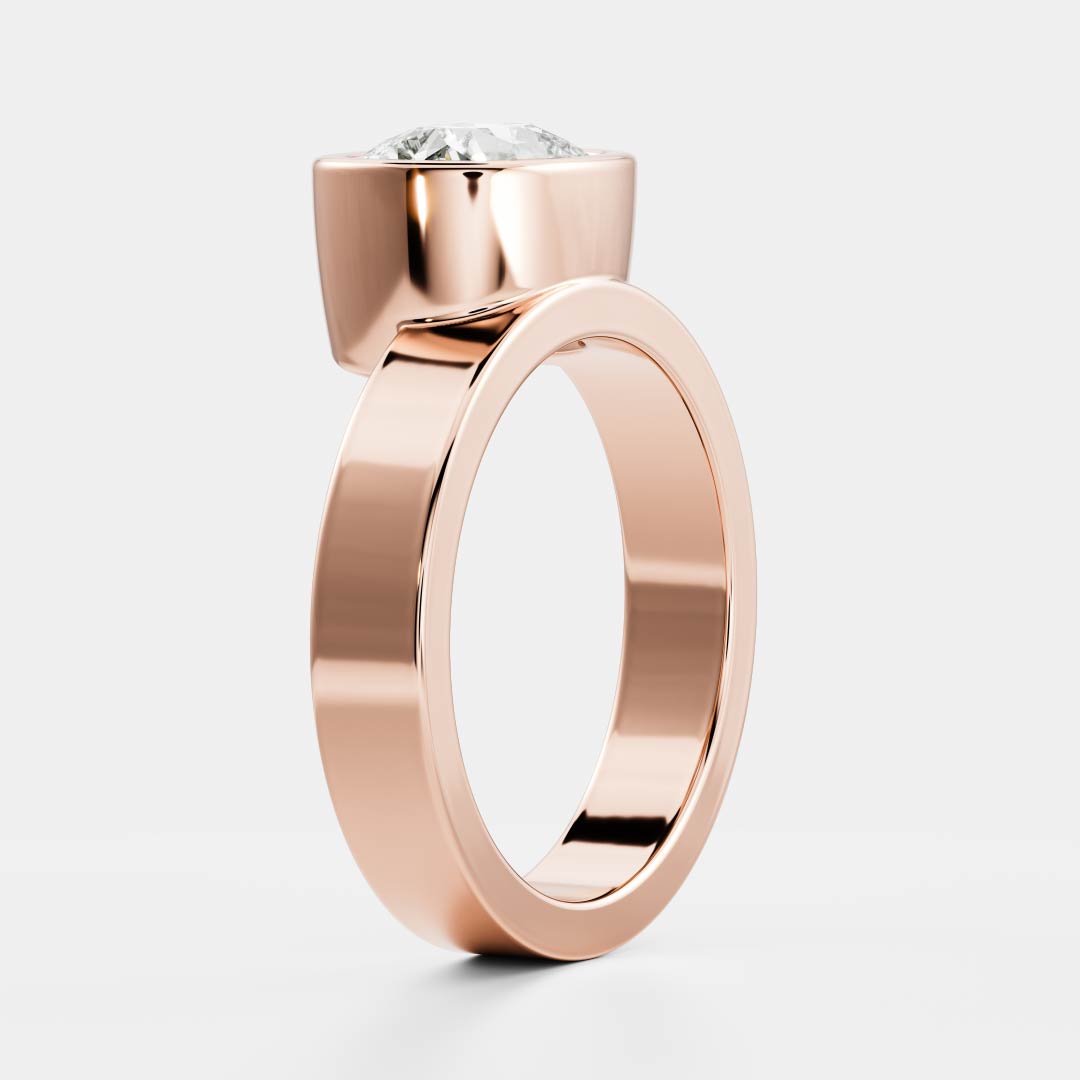 The Ludae Ring - Elongated Cushion Cigar Solitaire