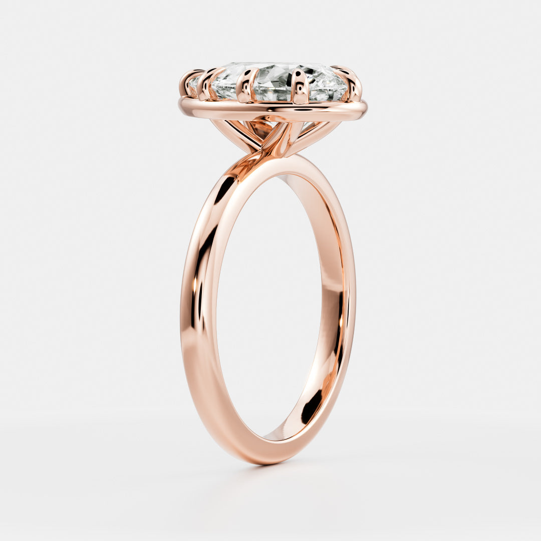 The Sophia Ring - Pear Georgian Solitaire