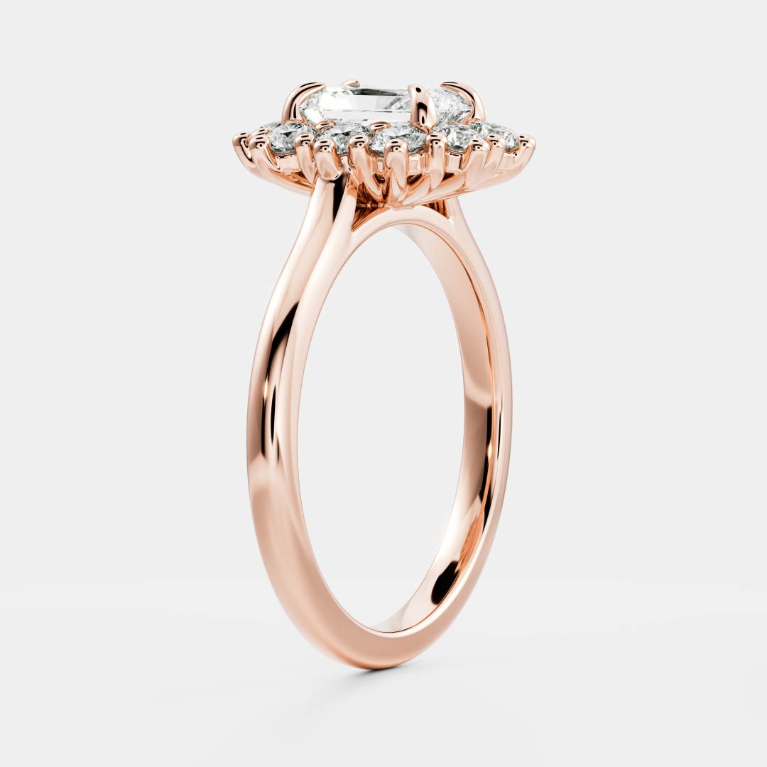The Eloise Ring - Radiant Antique Halo