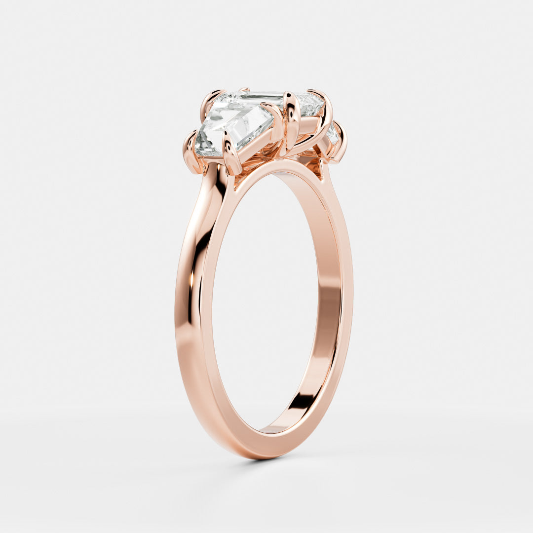 The Ines Ring - Emerald and Trapezoid Trilogy