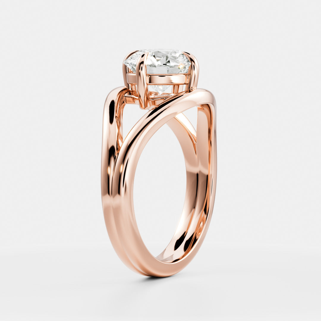 The Elise Ring - Split Shank Cushion Solitaire