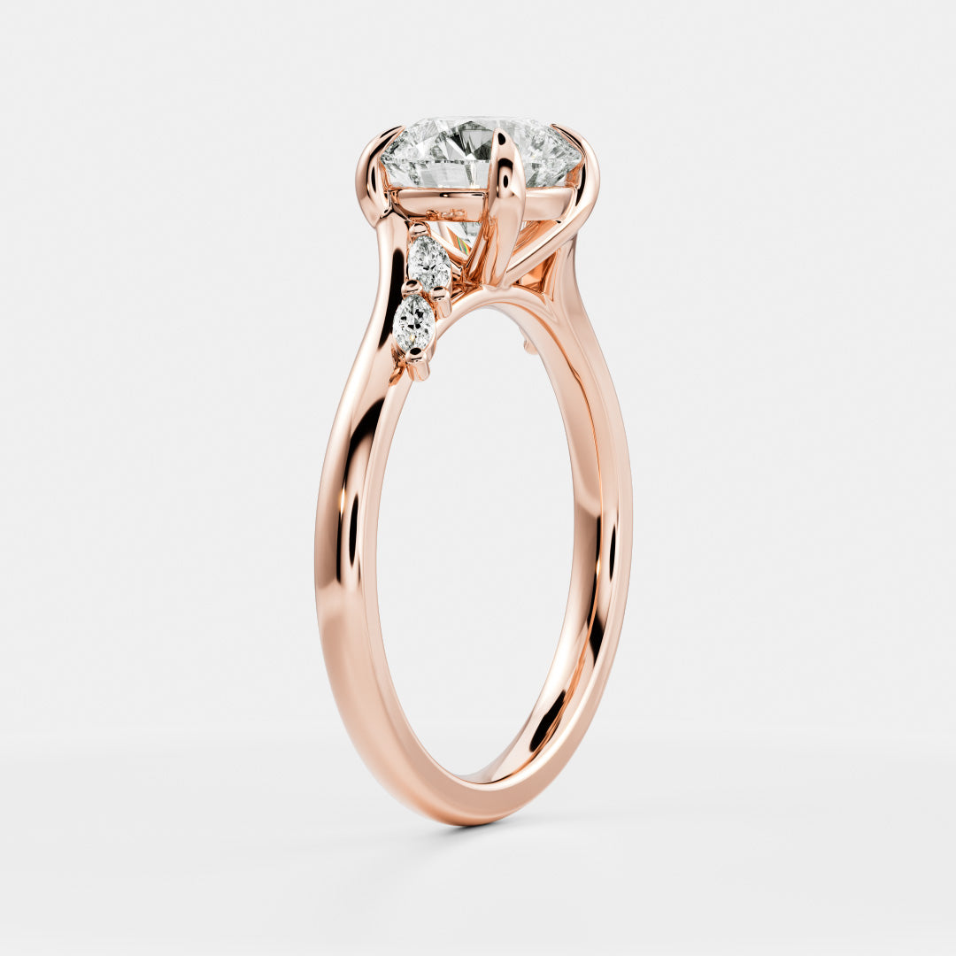 The Amira Ring™ - Round with Marquise Accents