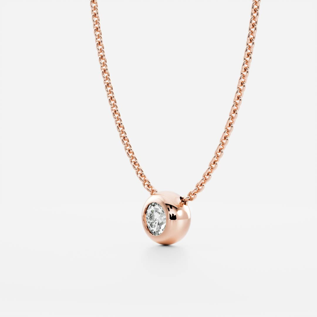 The Vera Necklace - Round Bezel Pendant