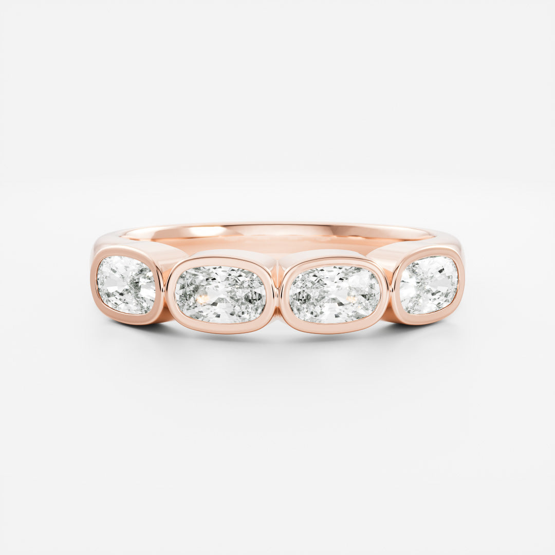 The Harper Ring - Elongated Cushion Bezel Ceremonial Ring