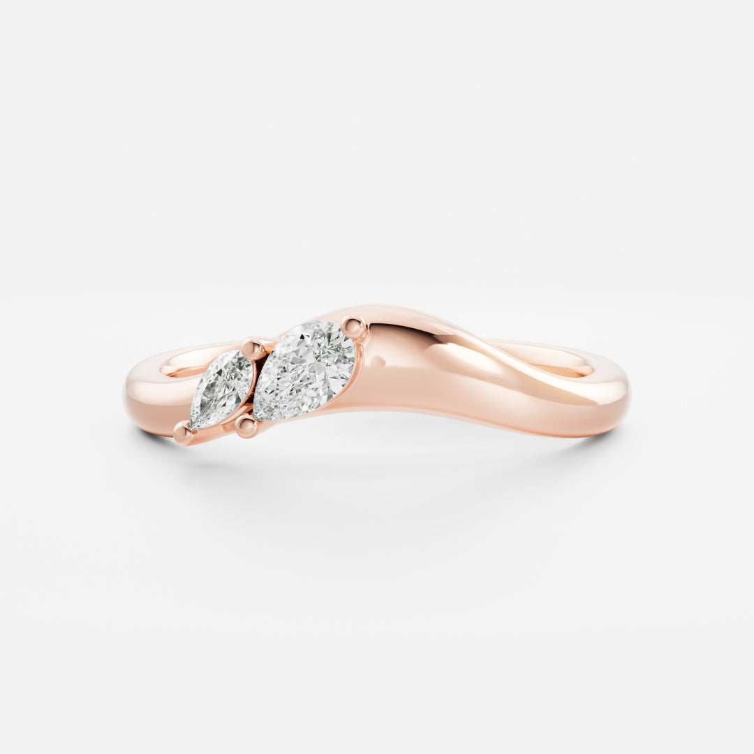 The Eve Ring - Curved Pear Ceremonial Ring