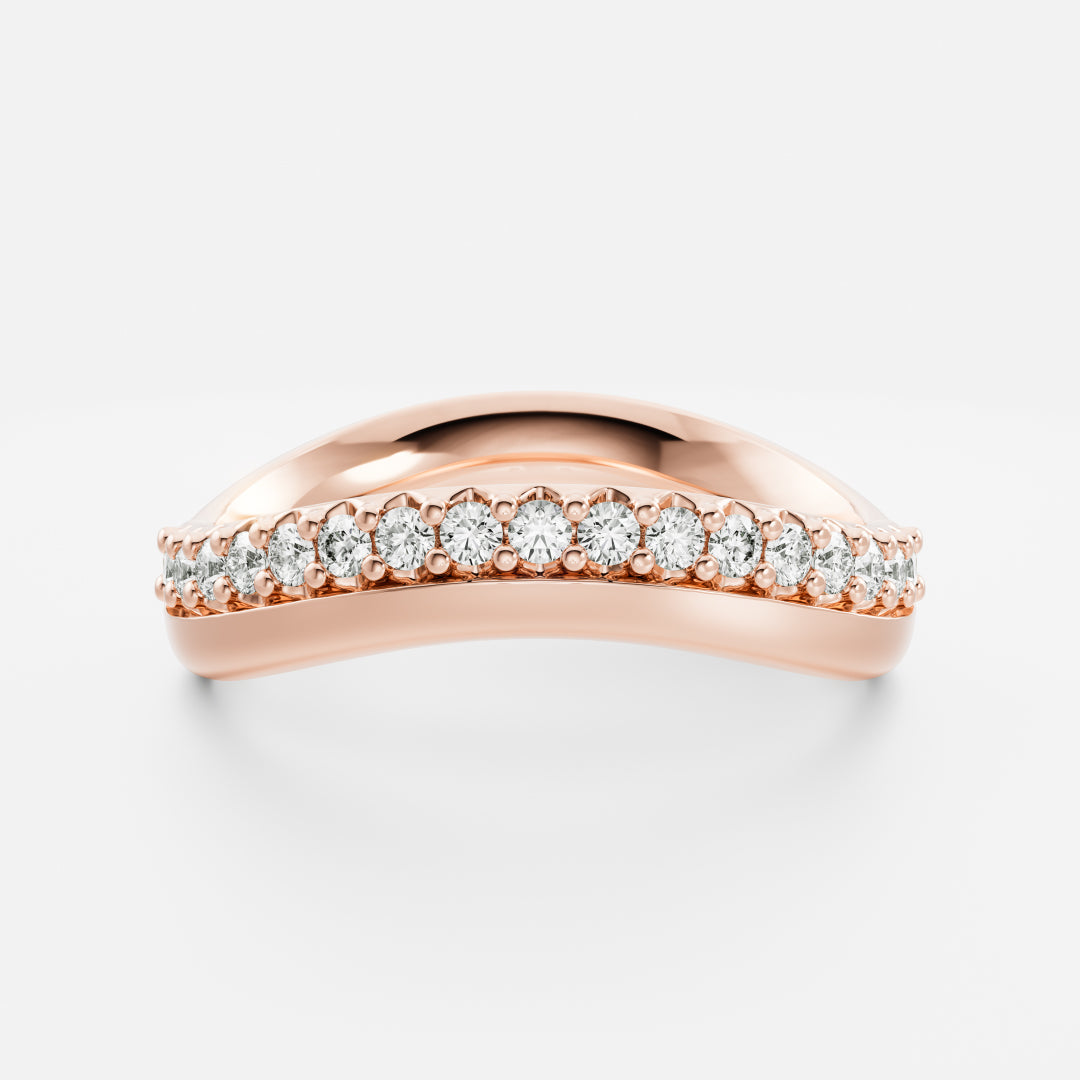 The Aurelia Ring - Pavé Edge Contour Ceremonial Ring